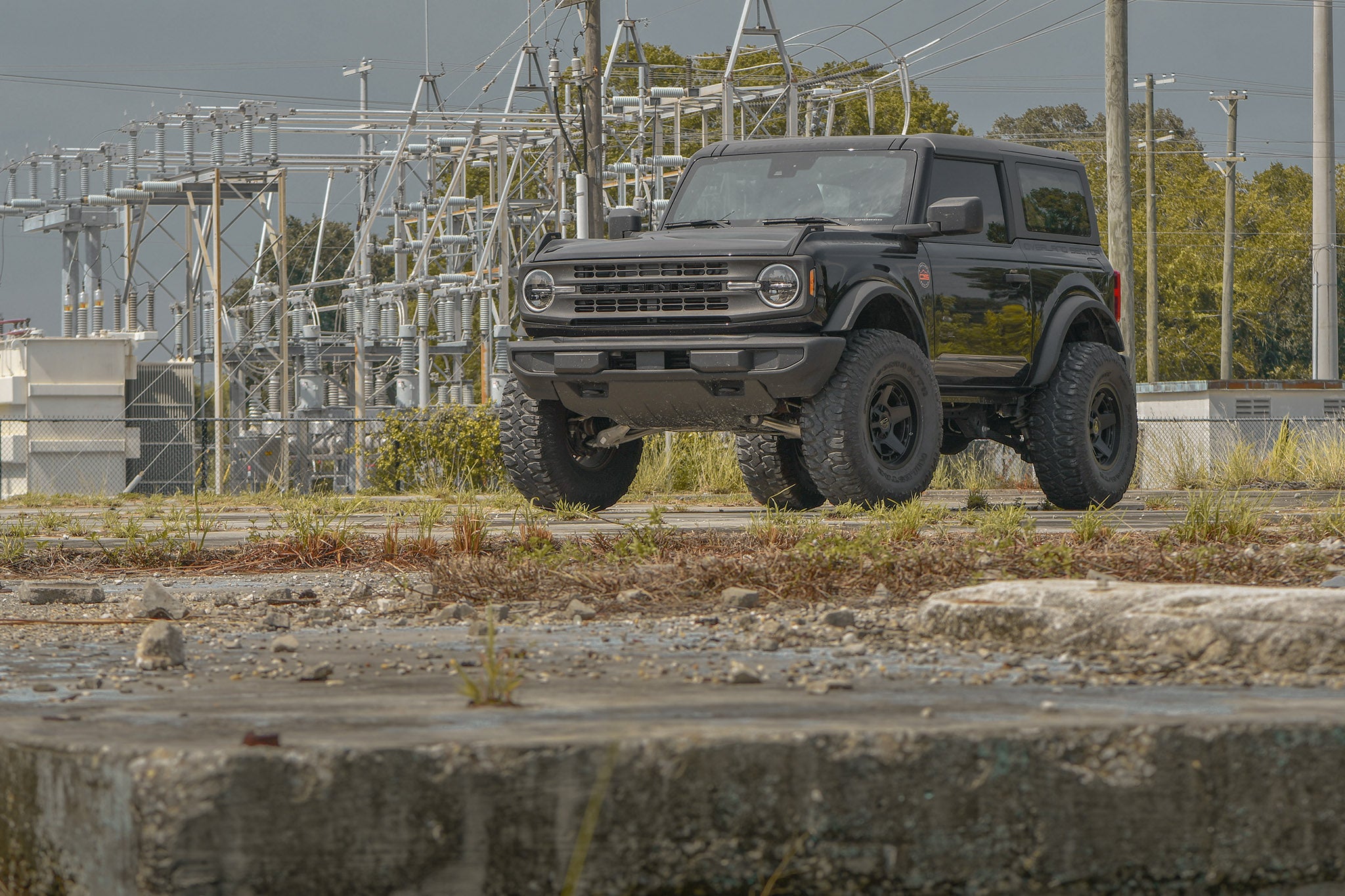 Ford Bronco 2 Door on overland sector atlas black offroad overland wheel 17 inch