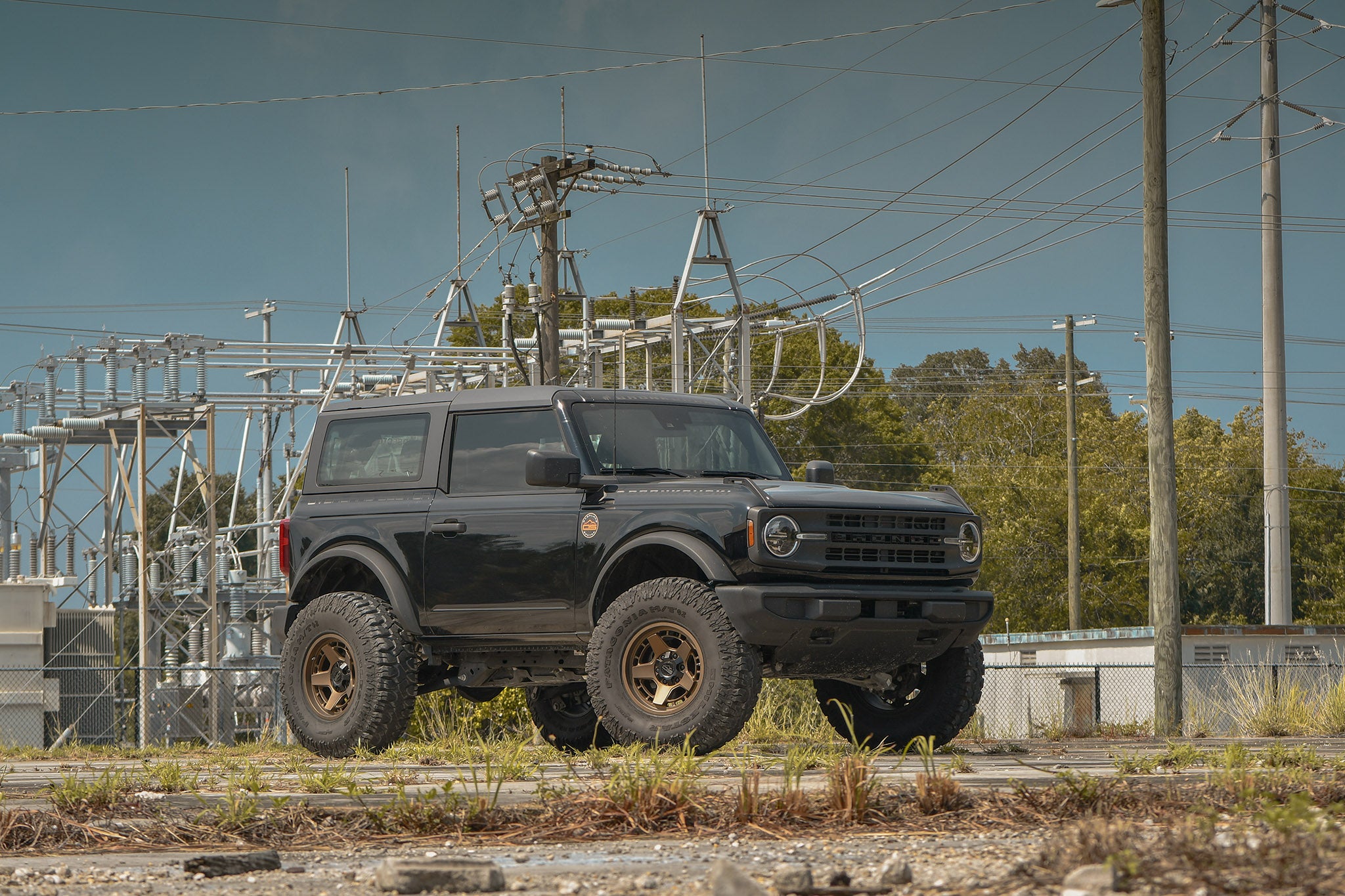 Ford Bronco 2 door on Satin Bronze Overland Sector ATLAS 17x9
