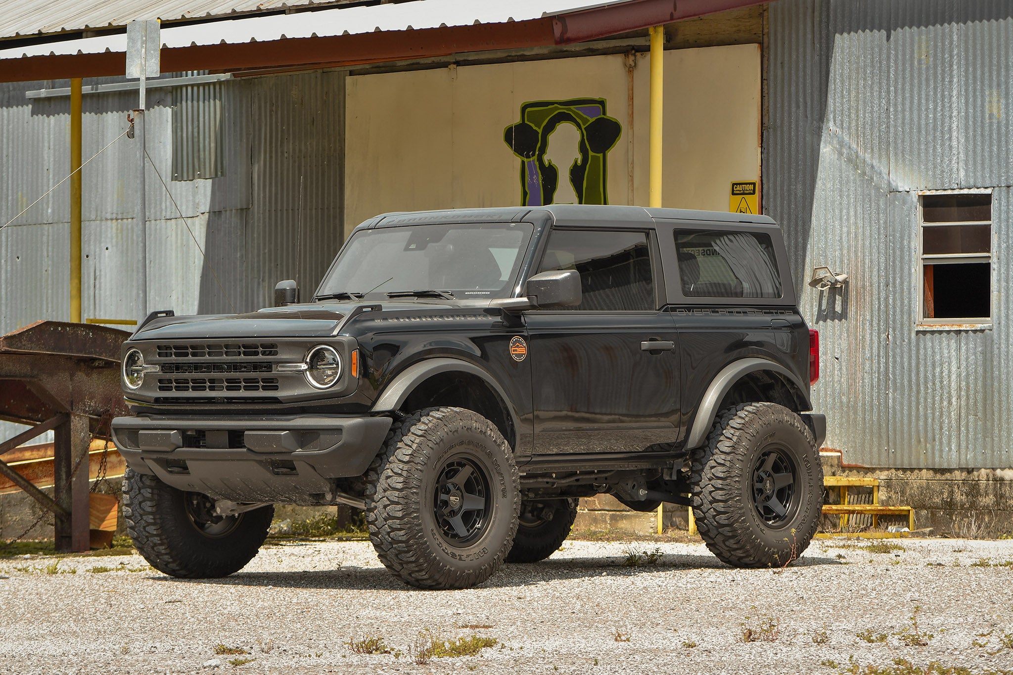 Ford Bronco 2 Door on overland sector atlas black offroad overland wheel 17 inch