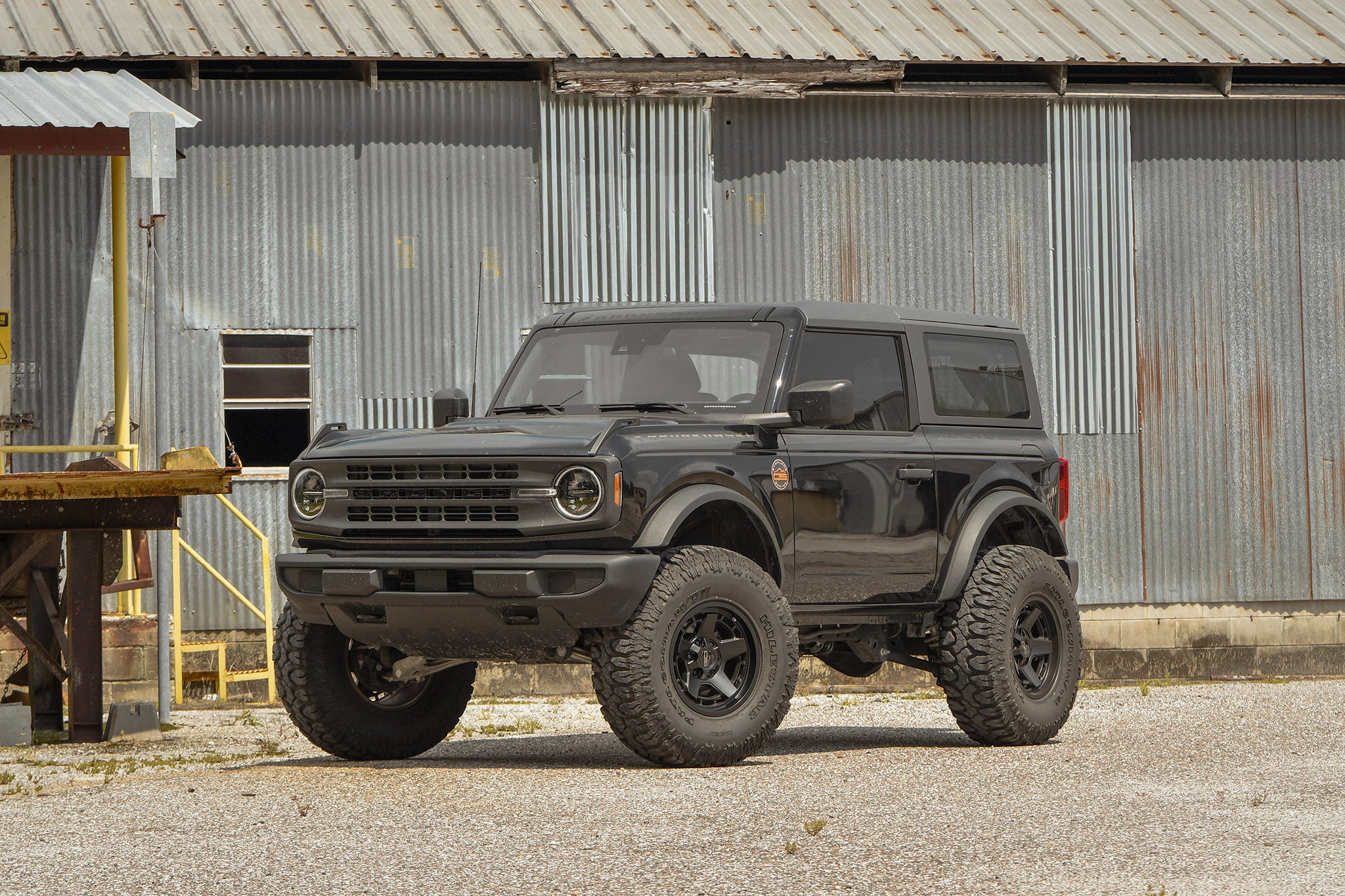 Ford Bronco 2 Door on overland sector atlas black offroad overland wheel 17 inch