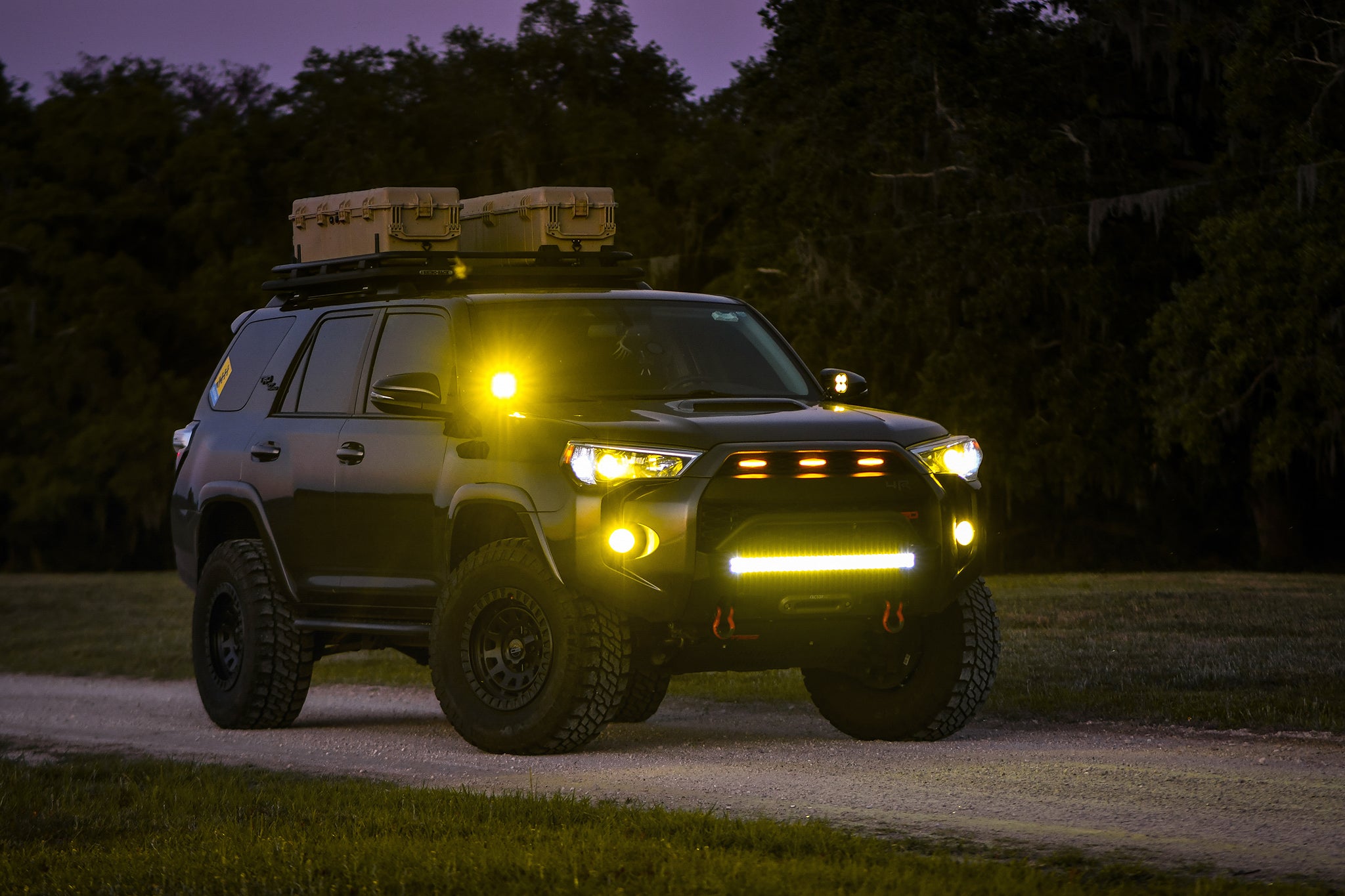 overland sector wheels toyota 4runner trd off-road on 17x9 satin black venture wheels at lakefront