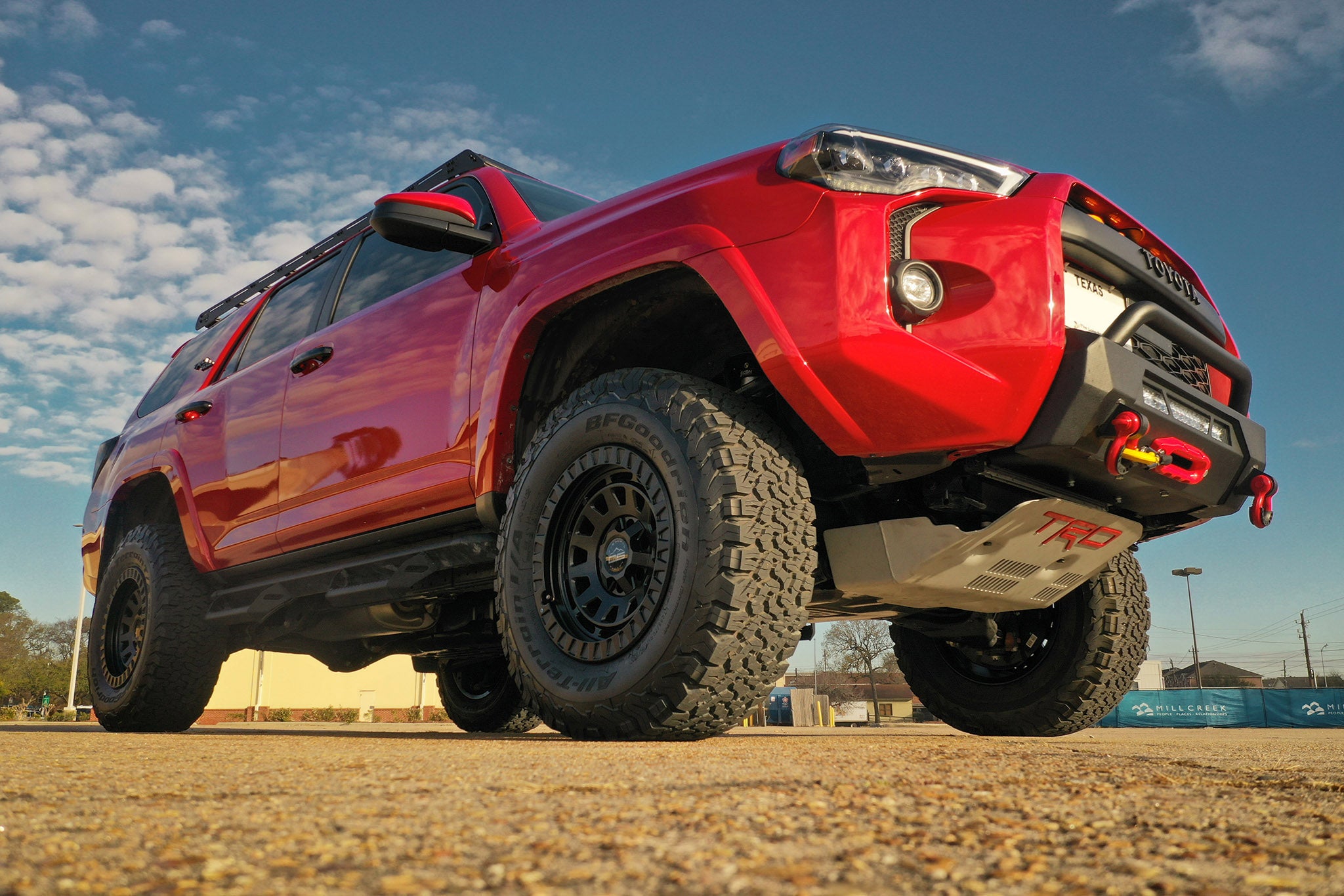 overland sector wheels nestors toyota 4runner trd off-road on 17x9 satin black venture wheels