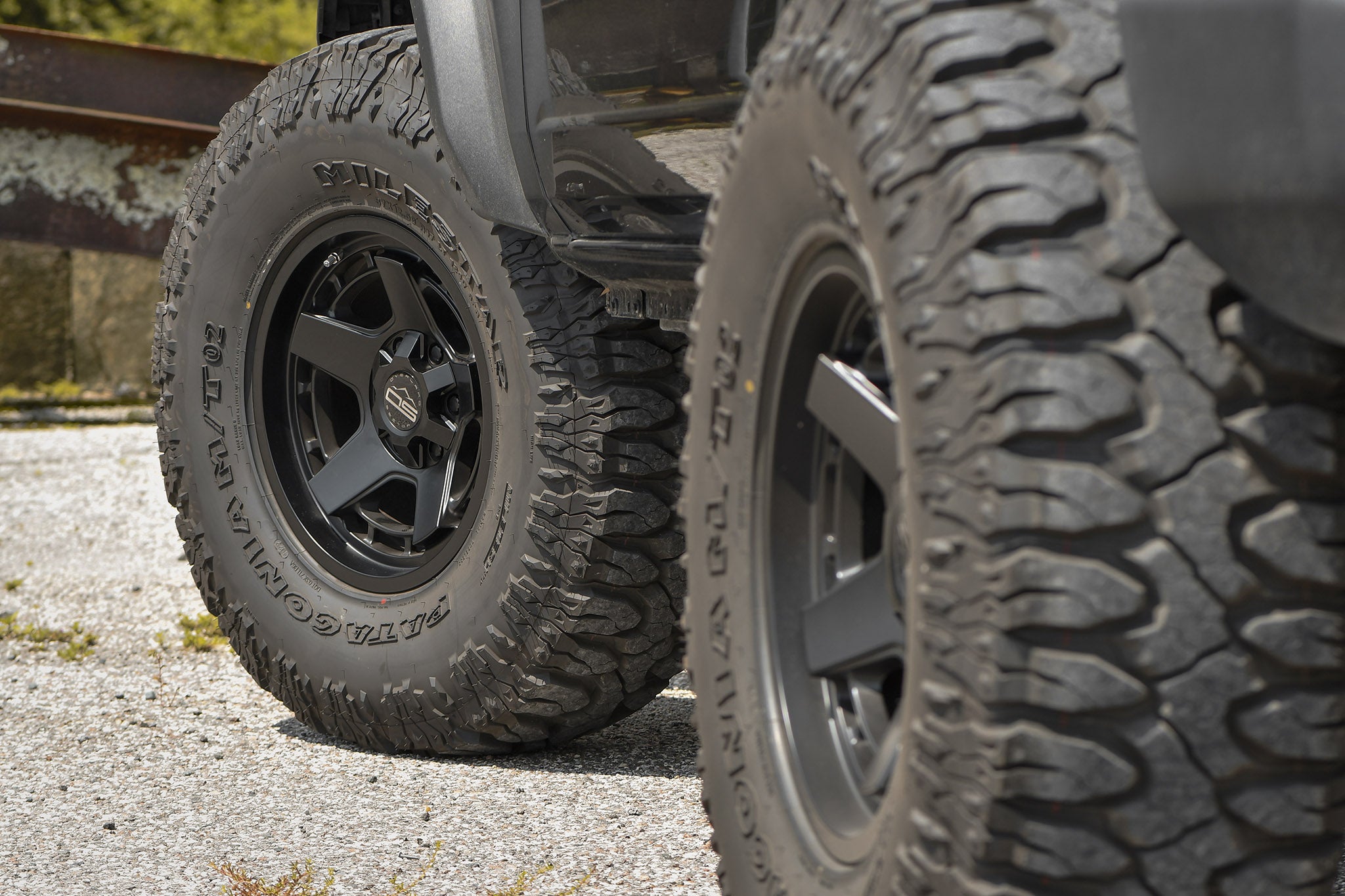 Ford Bronco 2 Door on overland sector atlas black offroad overland wheel 17 inch