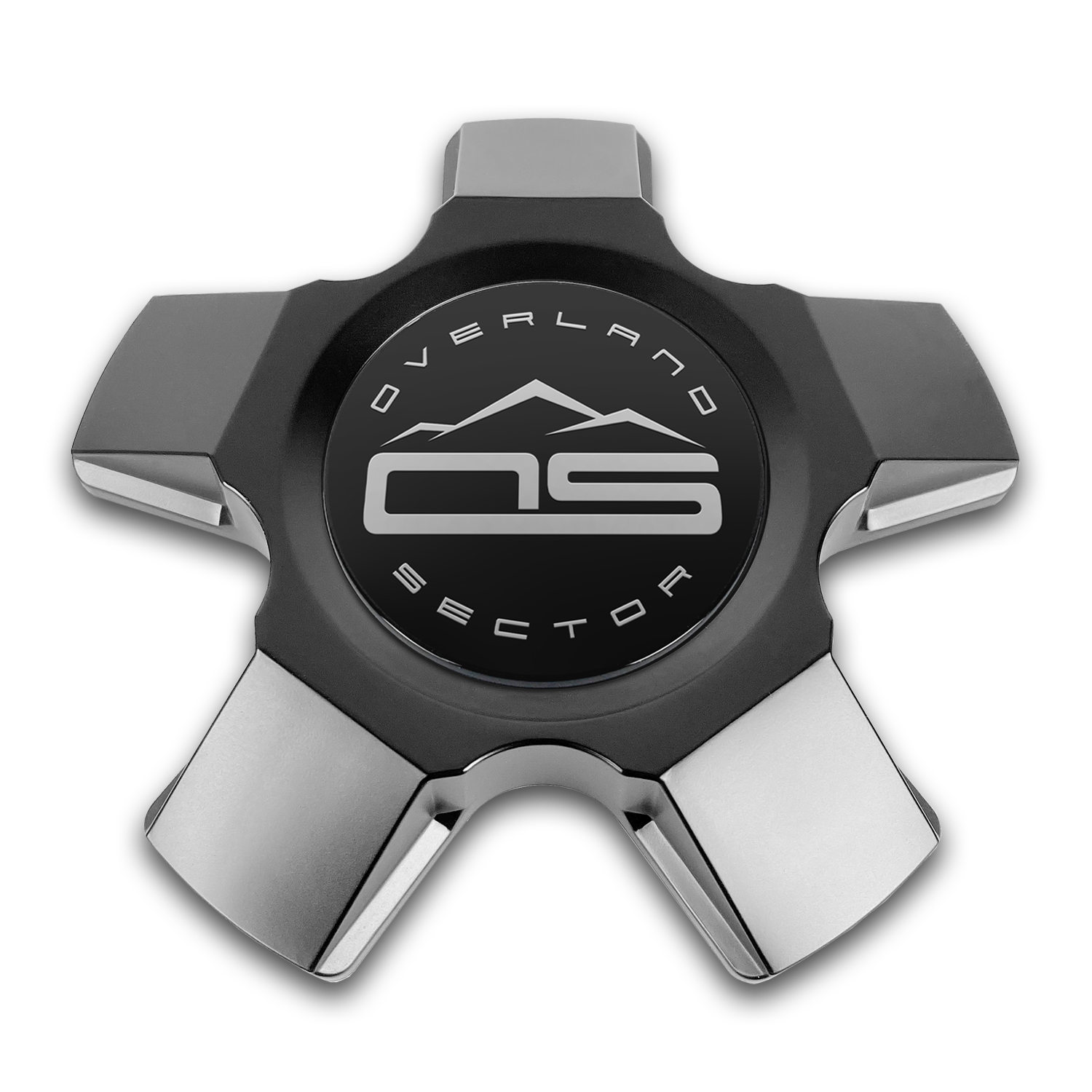 Overland Sector 5 lug Hybrid Snap In Style Off Road Center Caps for the Atlas, Venture