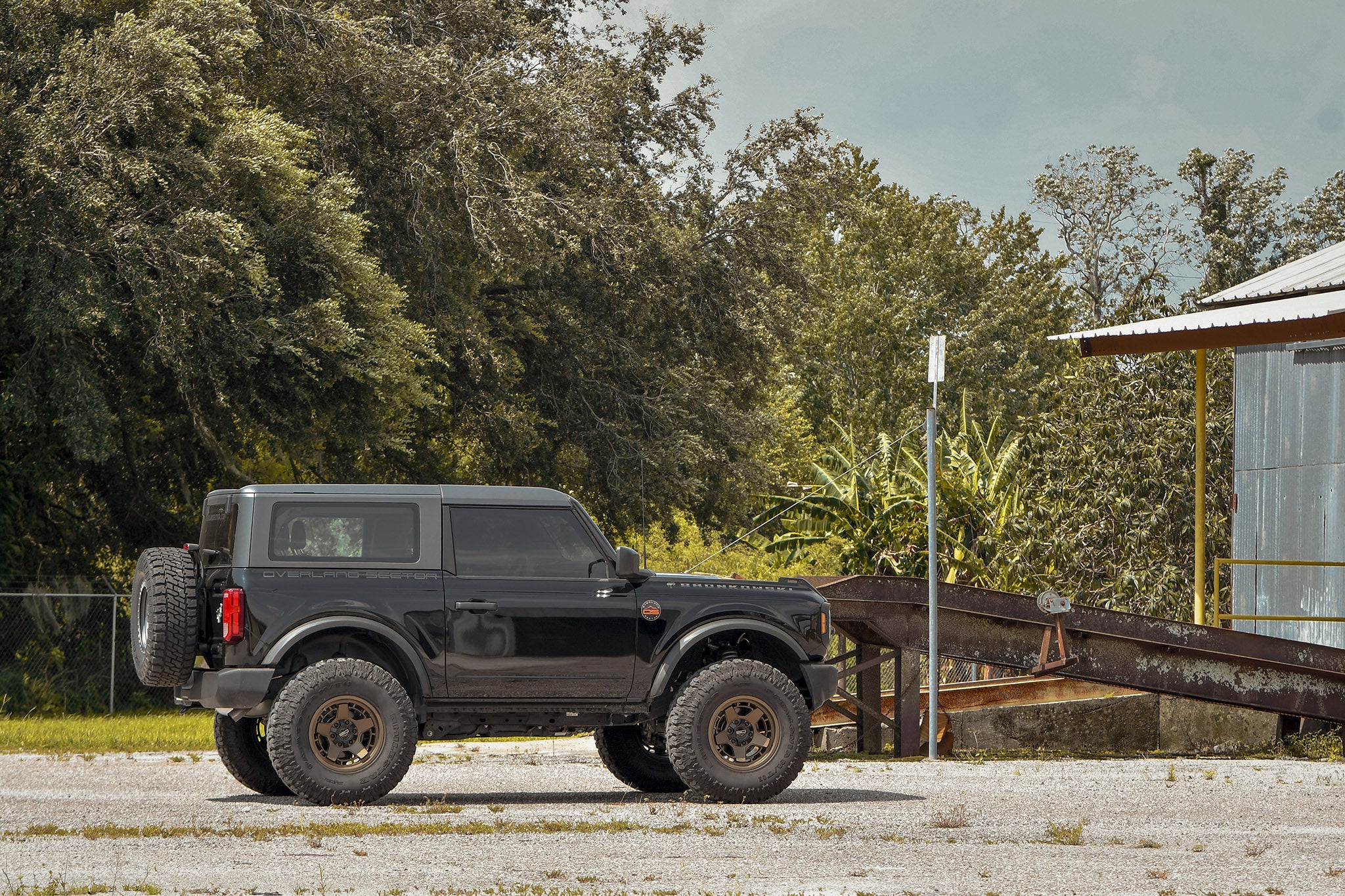 Ford Bronco 2 door on Satin Bronze Overland Sector ATLAS 17x9