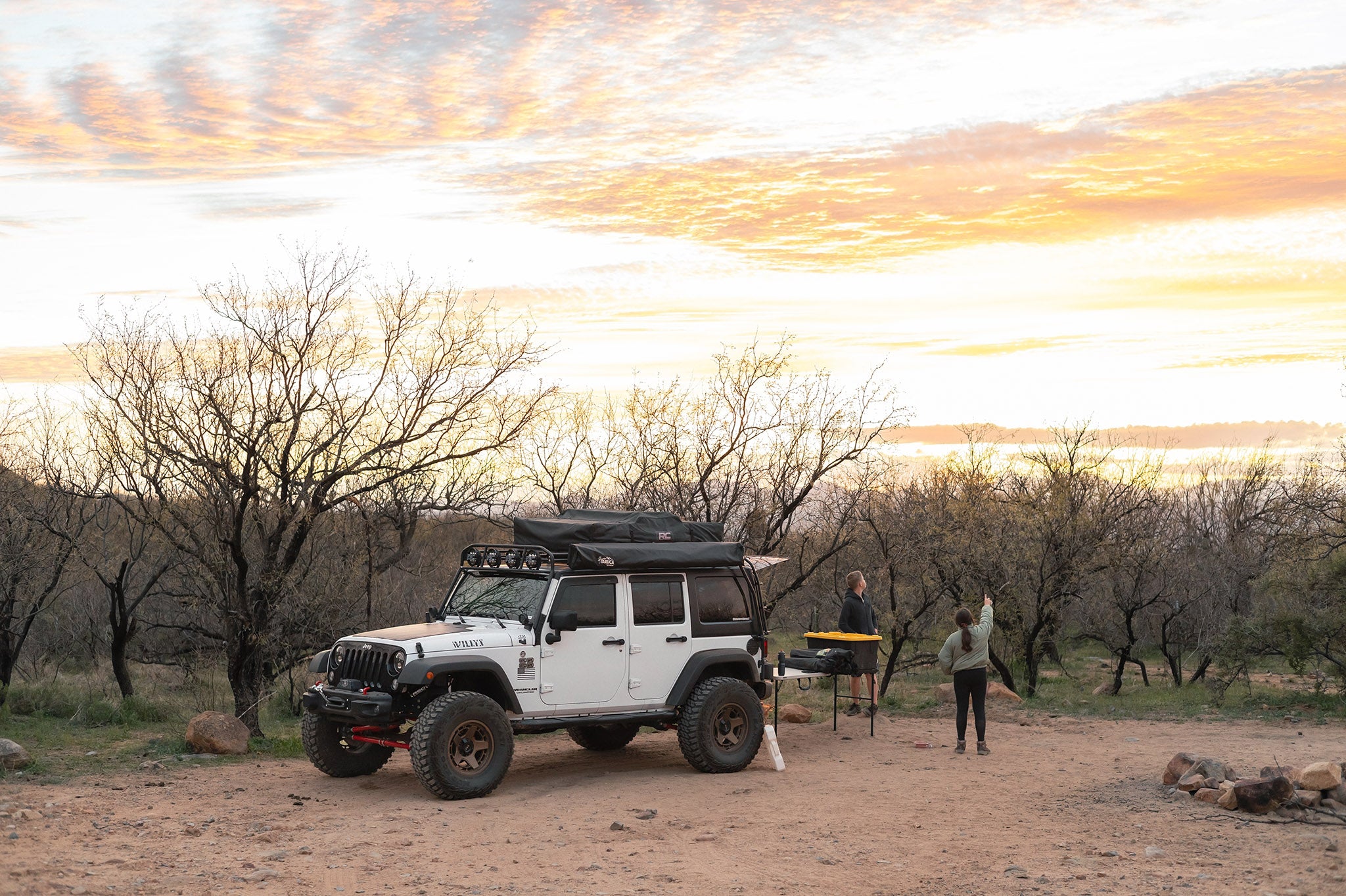Jeep Wrangler 4 door on Satin Bronze Overland Sector ATLAS 17x9