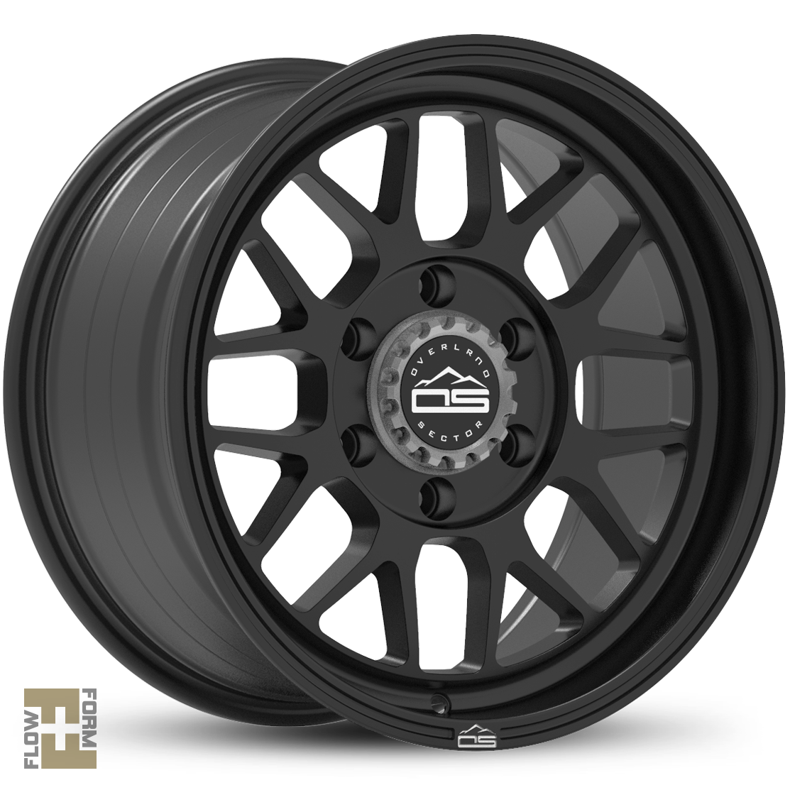 Overland Sector Hyperdrive Flow Formed 17x8.5 +25 5x108/5x114.3 73.1mm All Satin Black