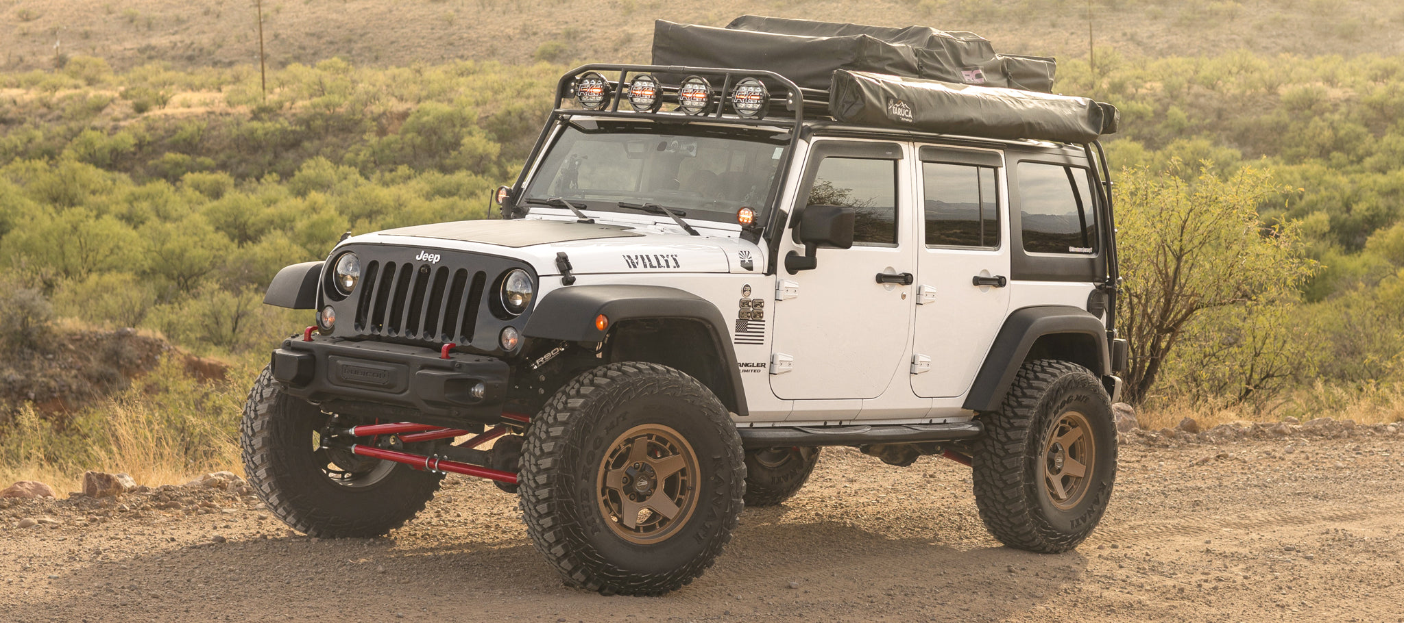 overland sector Jeep Wrangler on bronze atlas