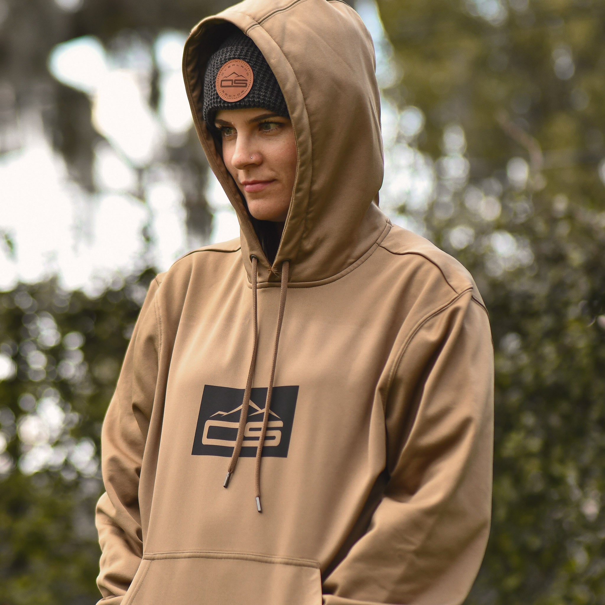 overland sector sport-tek F244 woodland brown sublimated hoodie