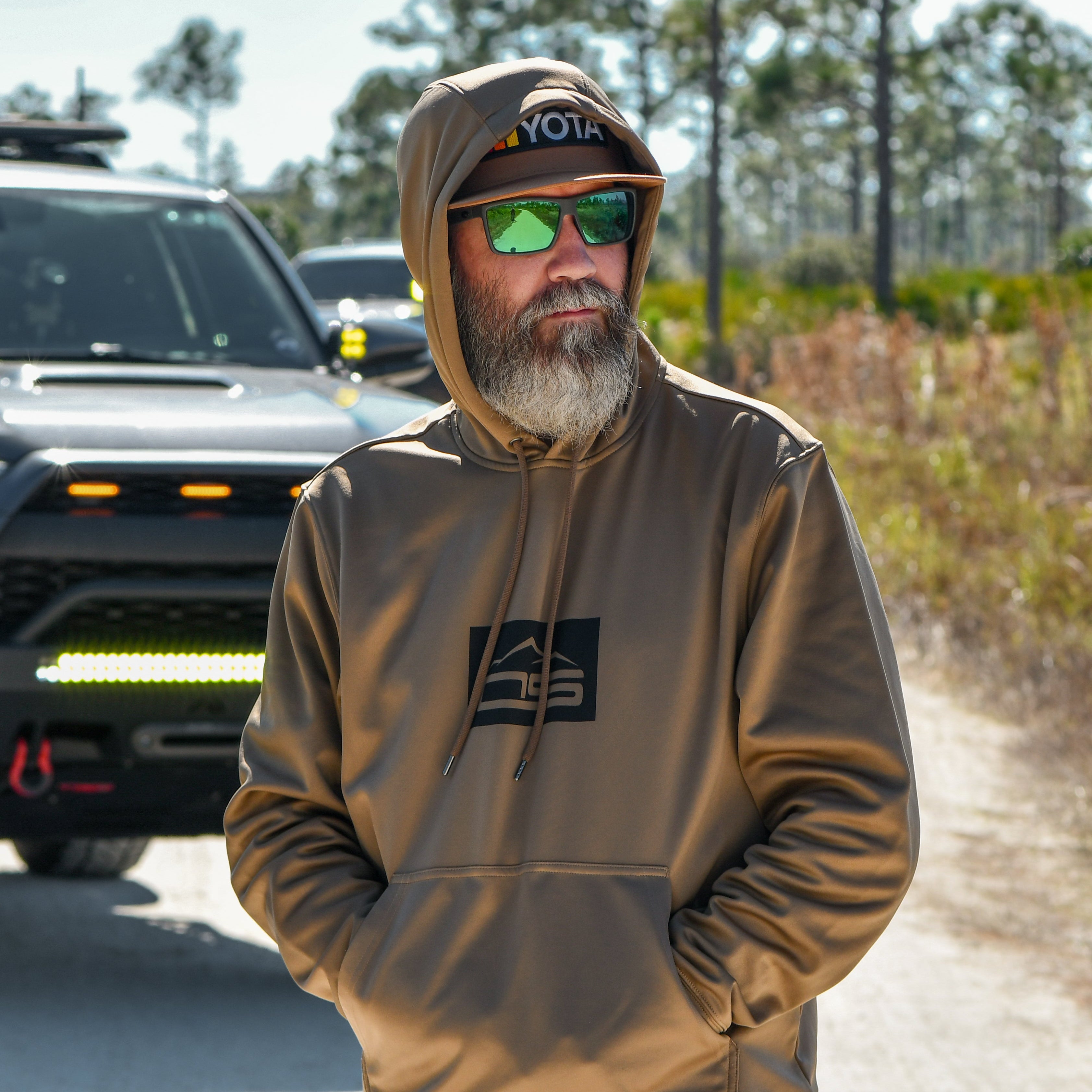 overland sector sport-tek F244 woodland brown sublimated hoodie