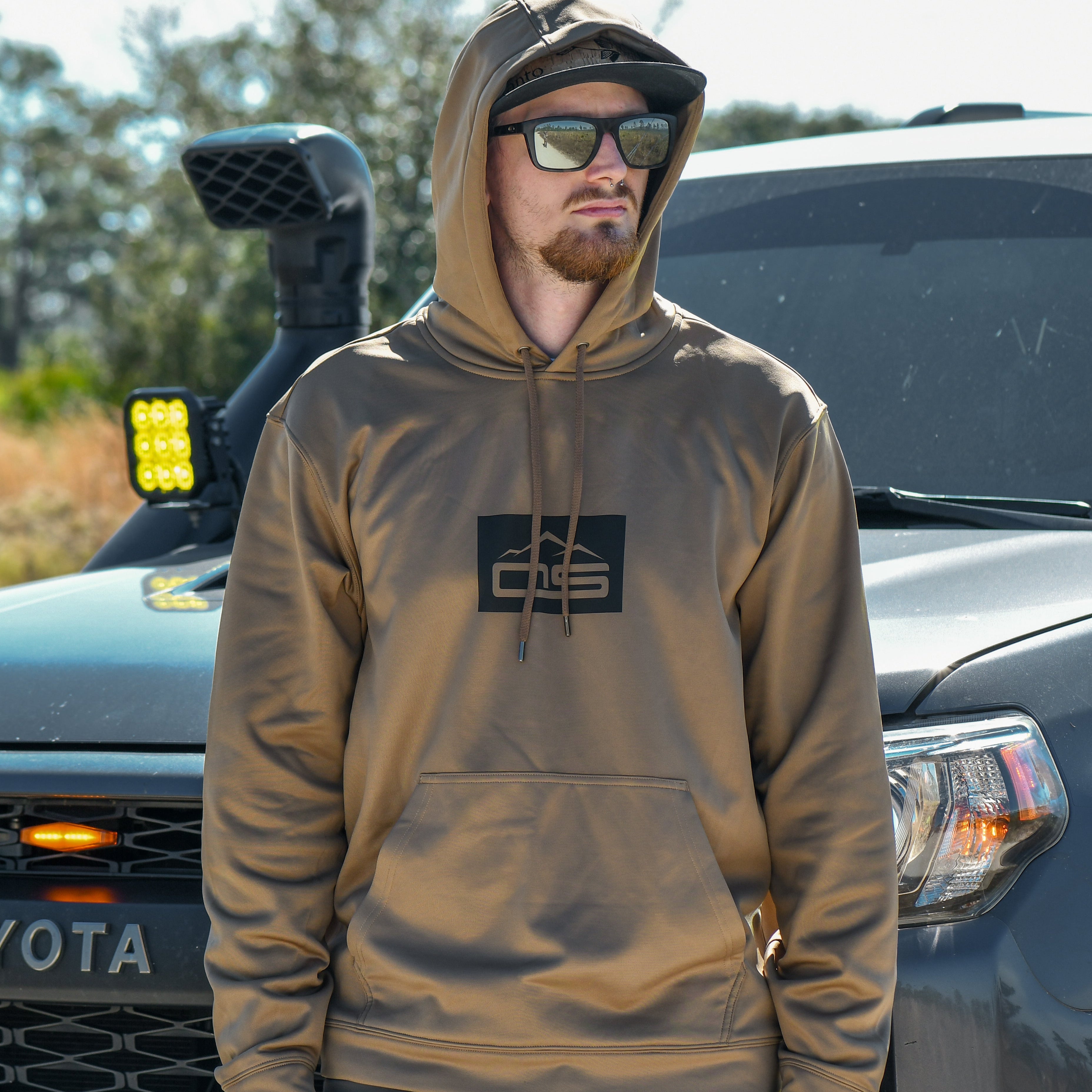 overland sector sport-tek F244 woodland brown sublimated hoodie