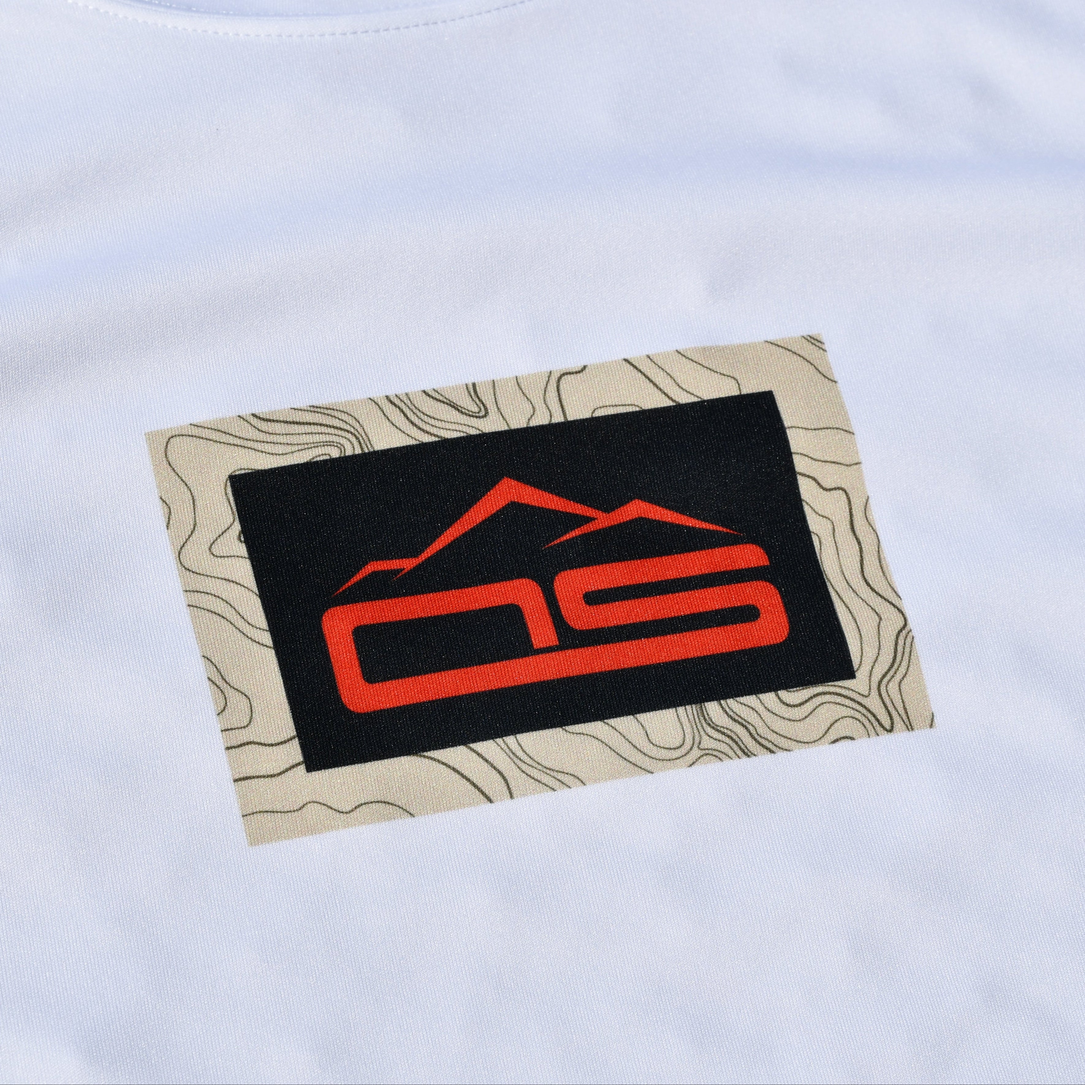 overland sector topographical sport-tek ST350LS white sublimated long sleeve performance shirt