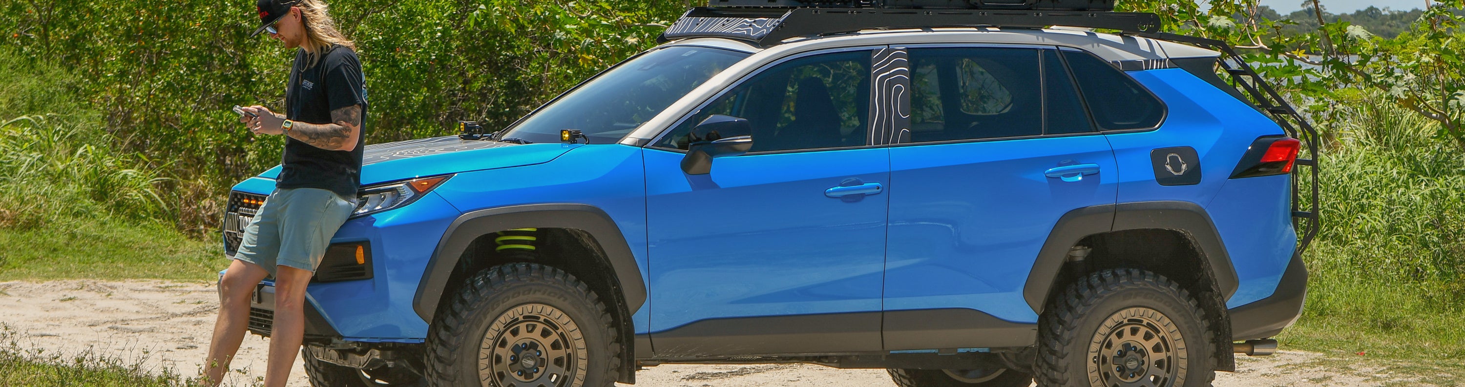 overland sector wheels toyota rav4 KJ off-roading suspension flexing clay dirt trail bronze venture wheels