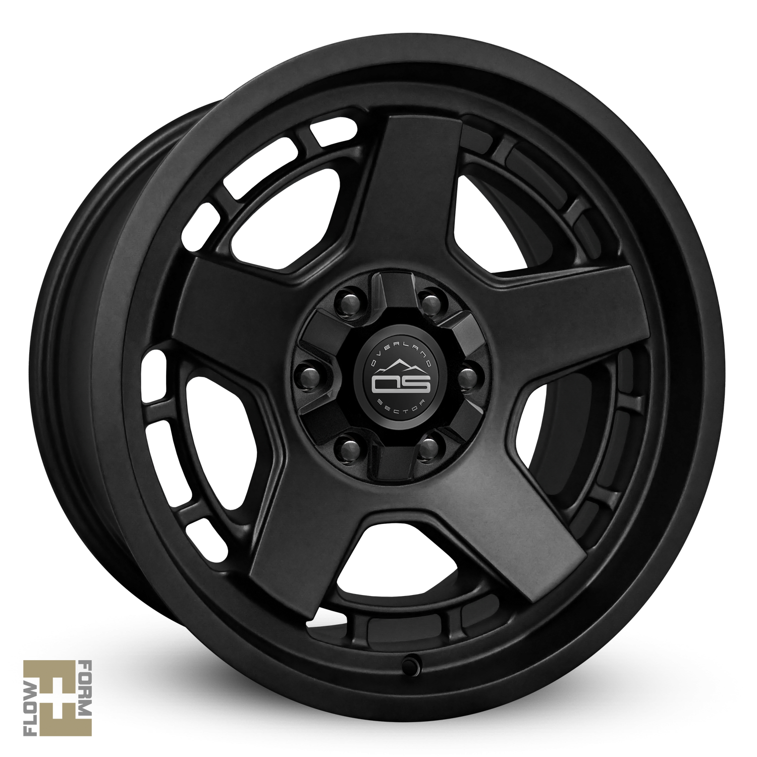 Overland Sector Wheels ATLAS Flow Formed Wheel Rim 17x9.0 All Satin Black 6-Lug for Ford F-150 Raptor, Ranger, Bronco, Lexus GX, Lexus LX, Nissan Titan, Frontier, Xterra, RAM 1500, Jeep Wrangler, Gladiator Rubicon Mojave, Toyota 4-Runner, RAV4, FJ Cruiser, Tundra, Tacoma, & Land Cruiser