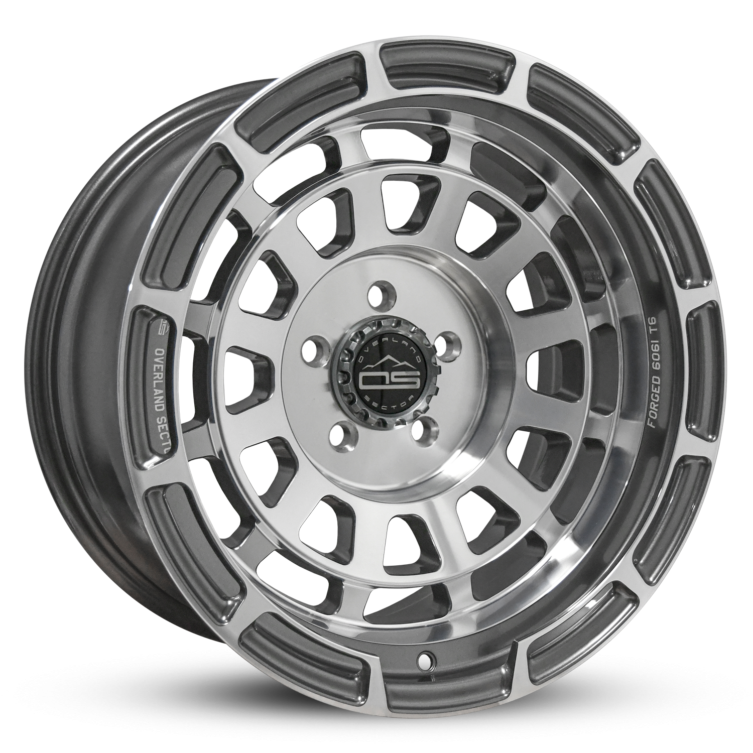 Overland Sector Badlander Forged 17x9 +0 5x114.3mm 73.1mm Gloss Gun Metal Machined Face