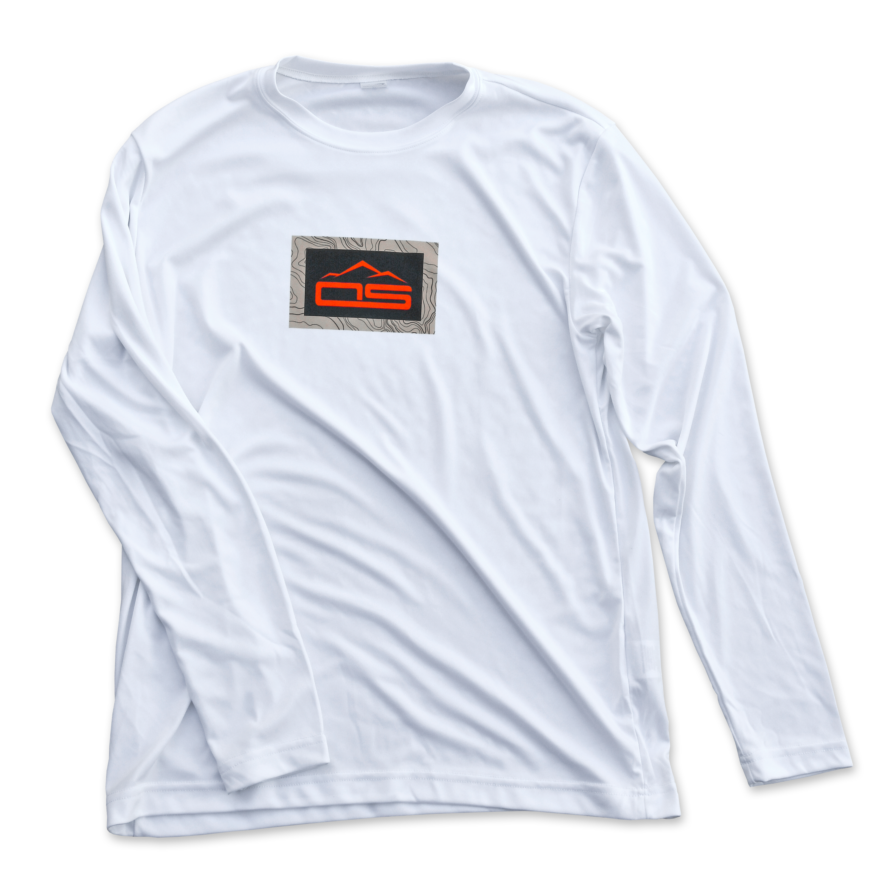 overland sector topographical sport-tek ST350LS white sublimated long sleeve performance shirt