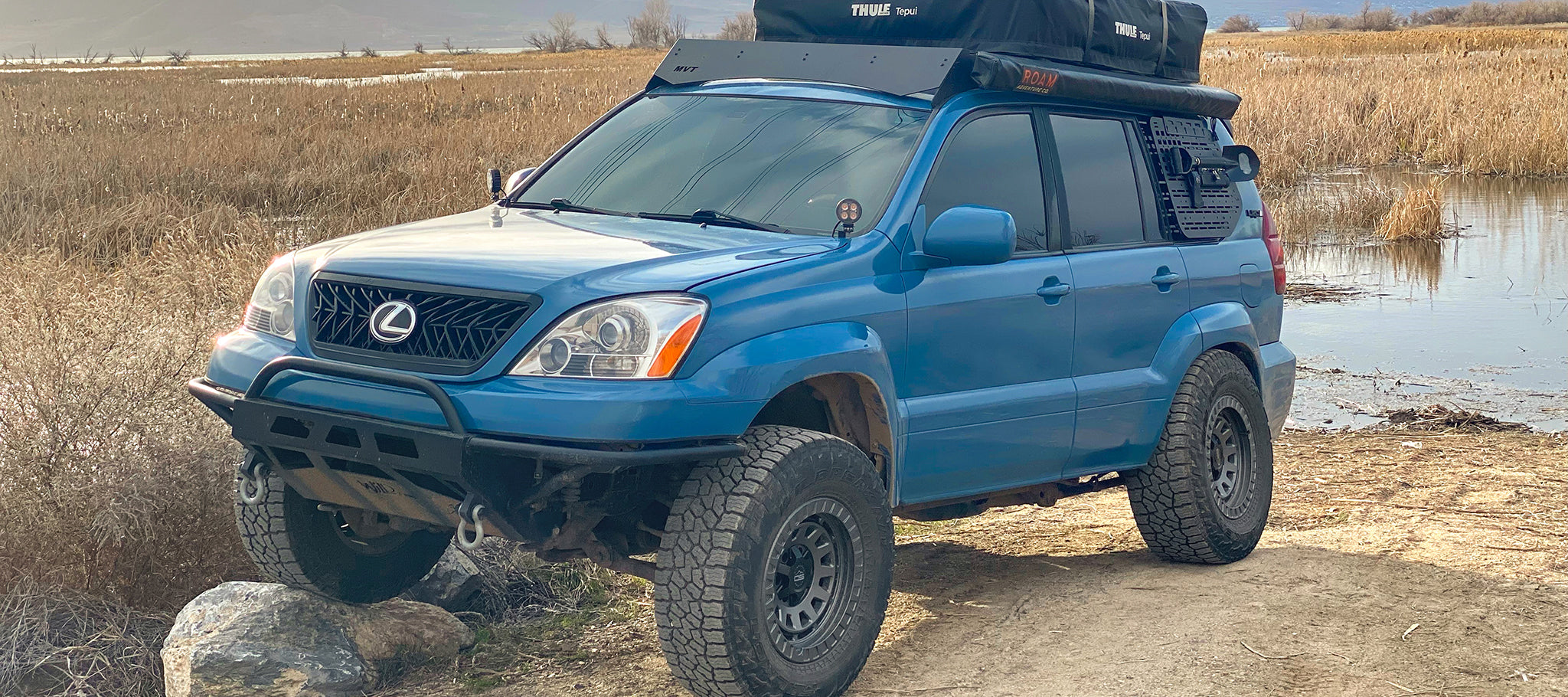 Lexus GX on Overland Sector Venture 17x9 Satin Gray