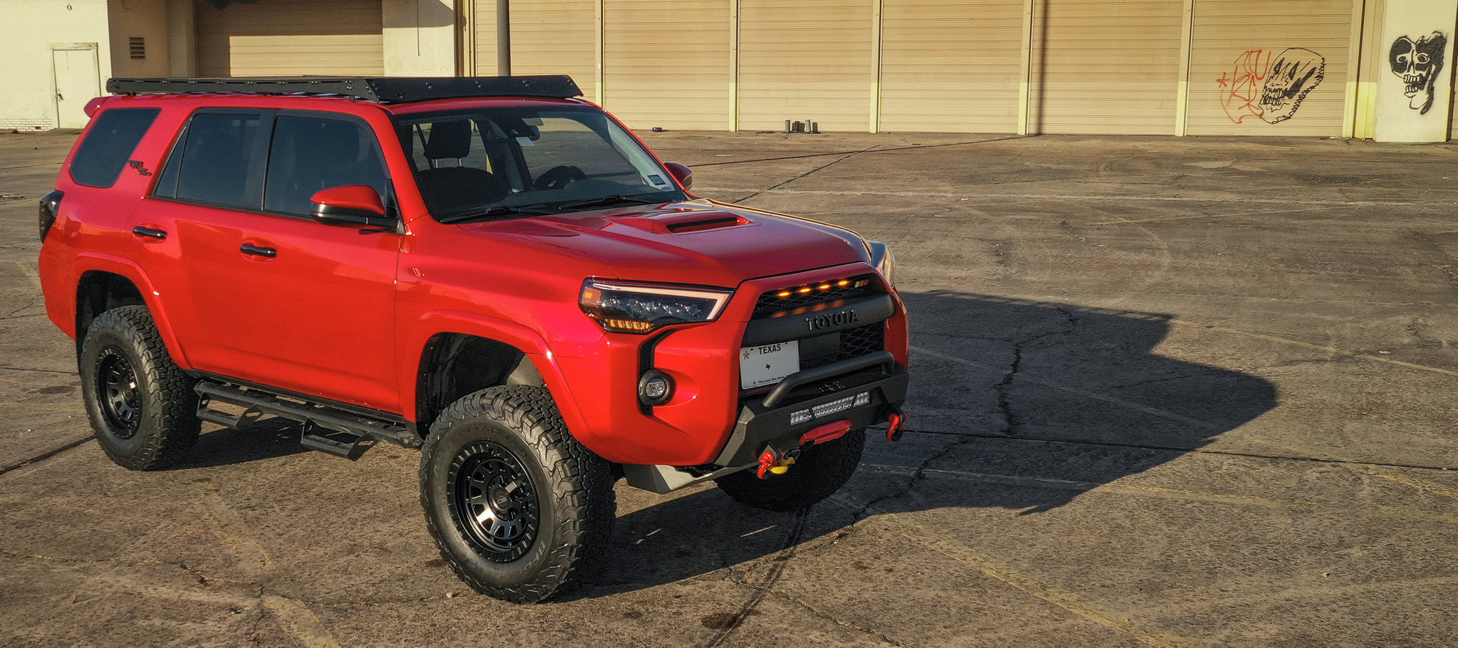 overland sector wheels nestors toyota 4runner trd off-road on 17x9 satin black venture wheels