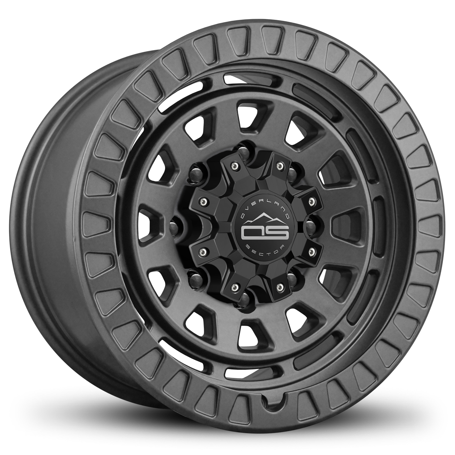 overland sector venture grey offroad overland wheel 17 inch 8 lug