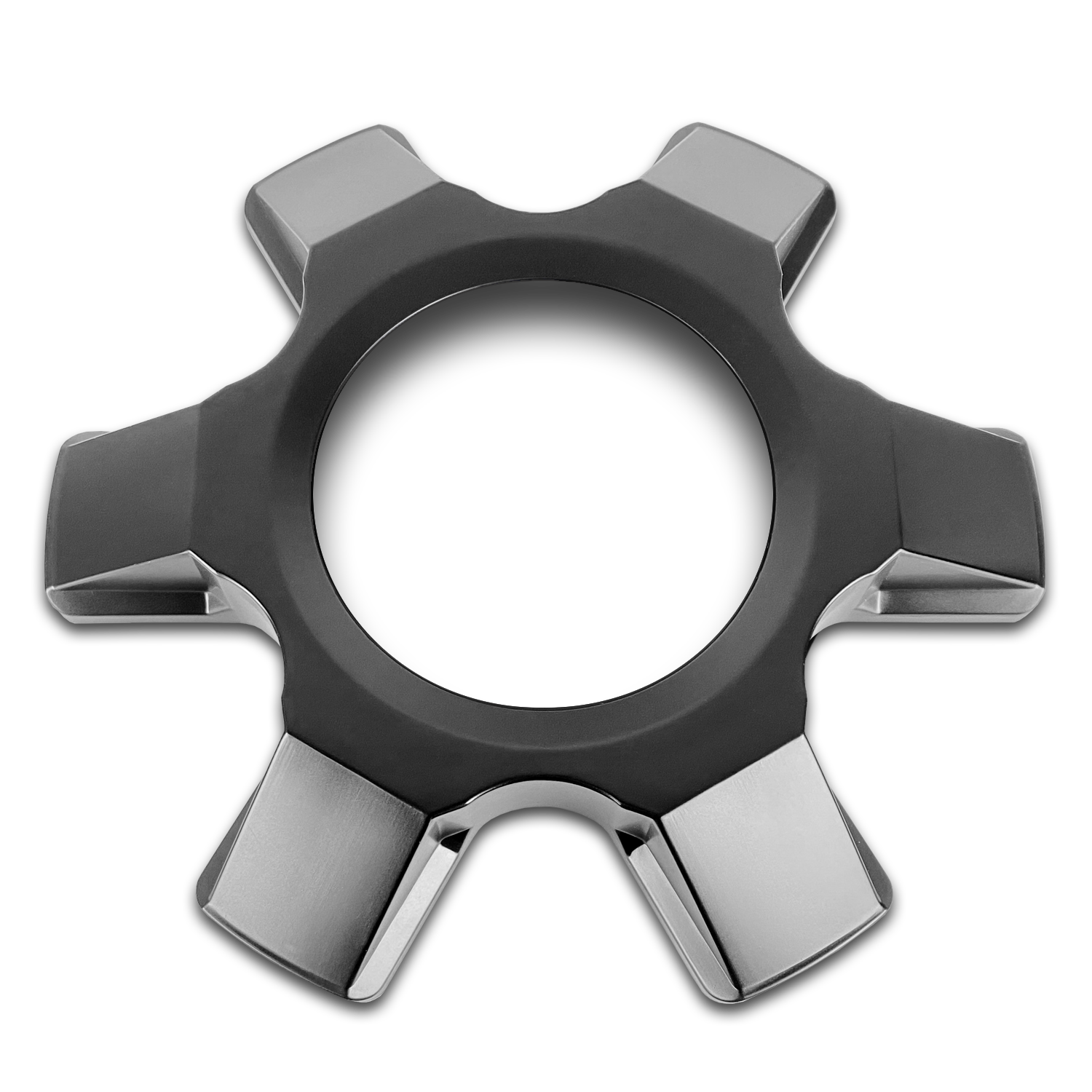 Overland Sector 6 lug Hybrid Snap In Style Off Road Center Caps for the Atlas, Venture