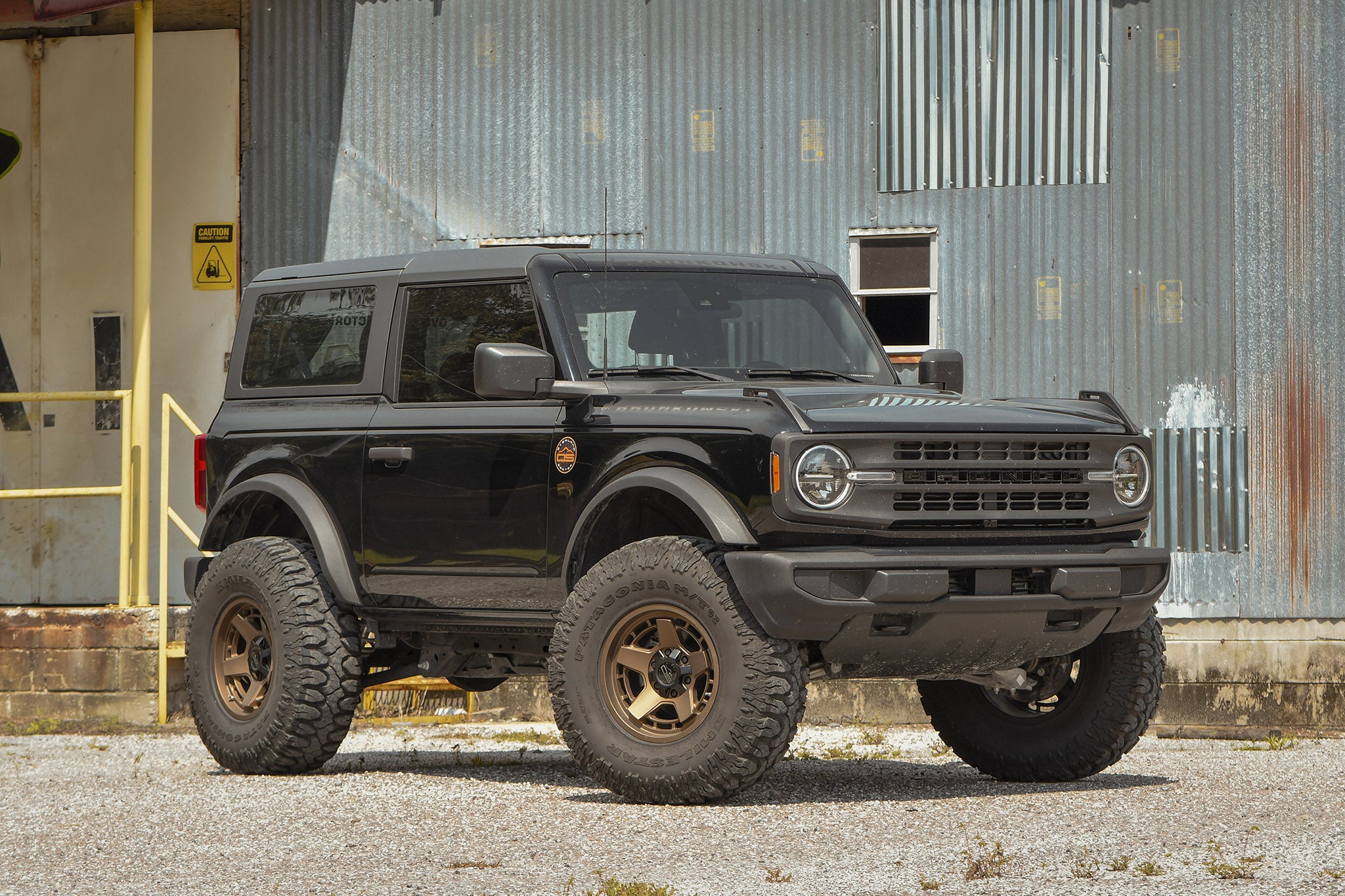 Ford Bronco 2 door on Satin Bronze Overland Sector ATLAS 17x9