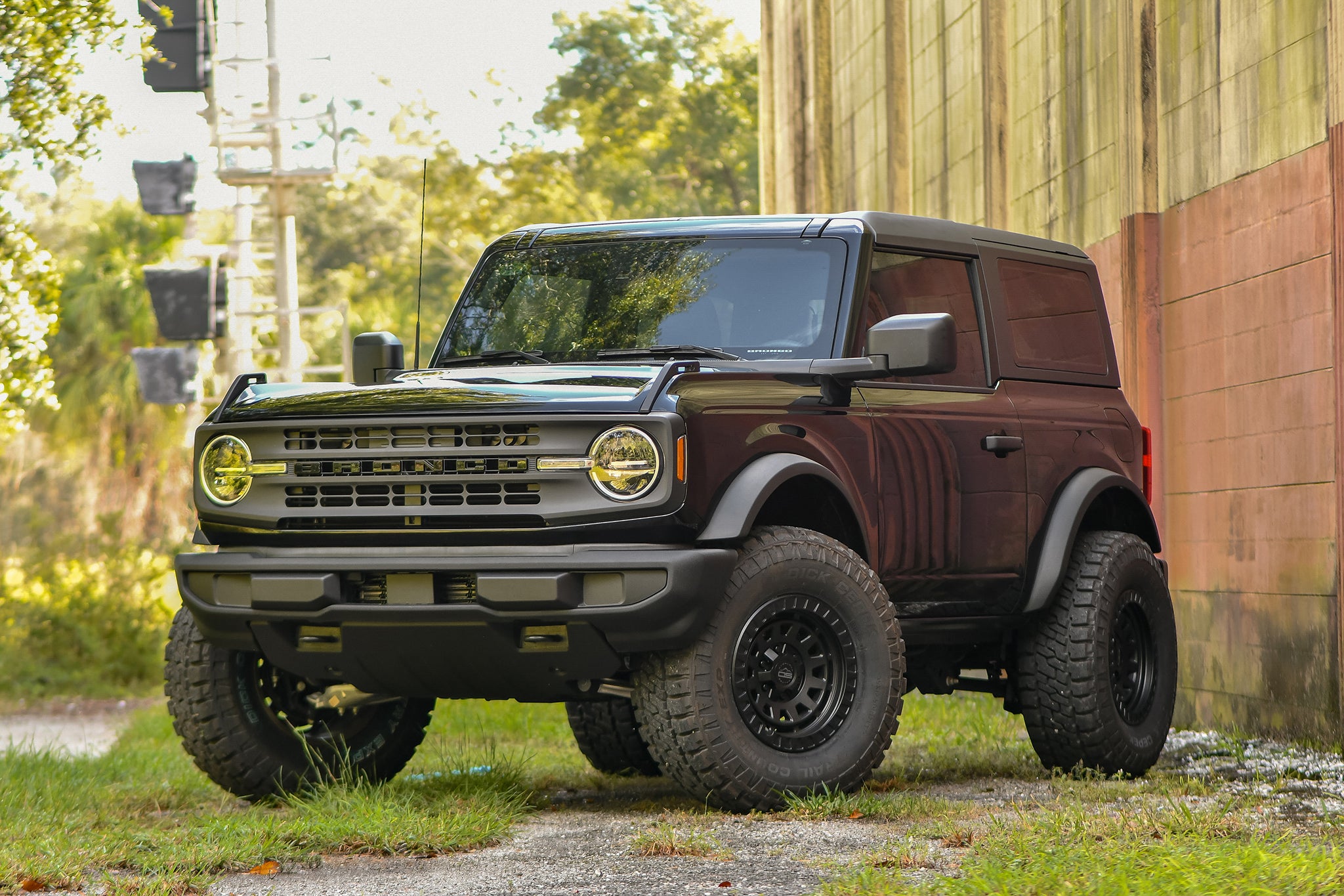 overland sector wheels rig gallery bronkowski ford bronco base 2 door on 17x9 satin black venture wheels 2 inch lift 35 inch tires and more