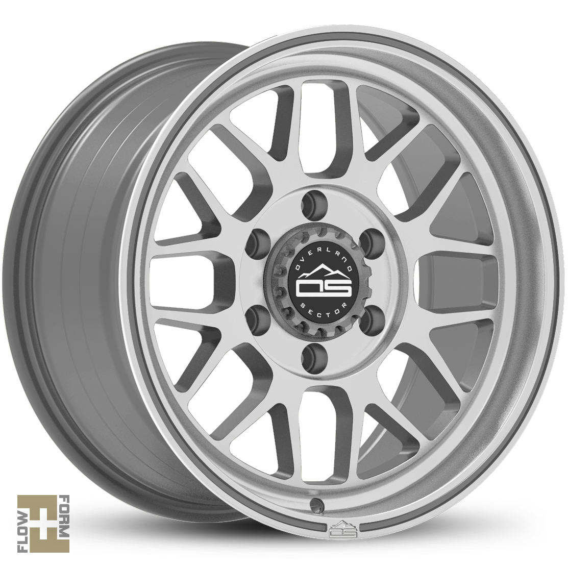 Overland Sector Hyperdrive Flow Formed 17x8.5 +25 6x139.7 106.1mm Gloss Gun Metal/Machined Face