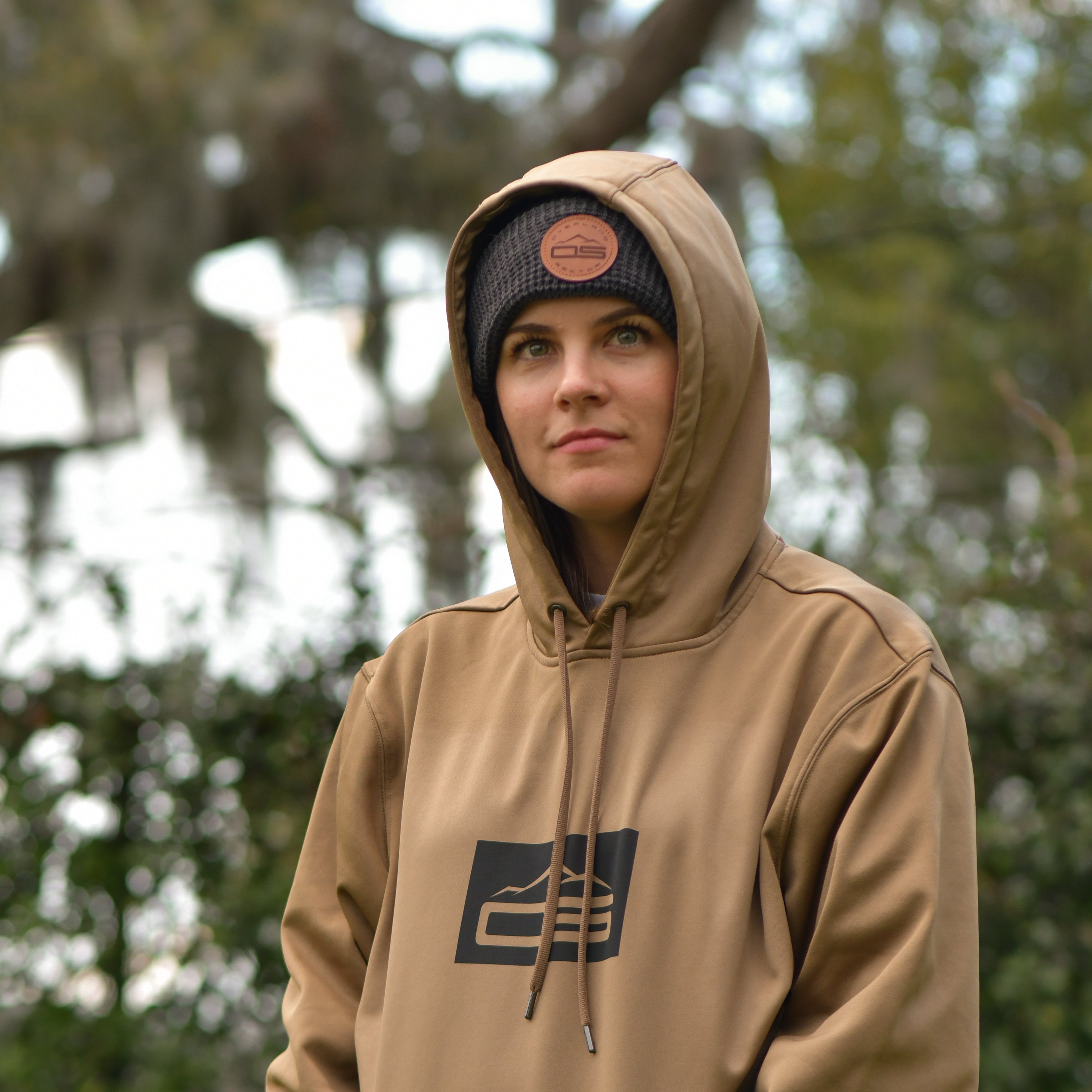 overland sector sport-tek F244 woodland brown sublimated hoodie