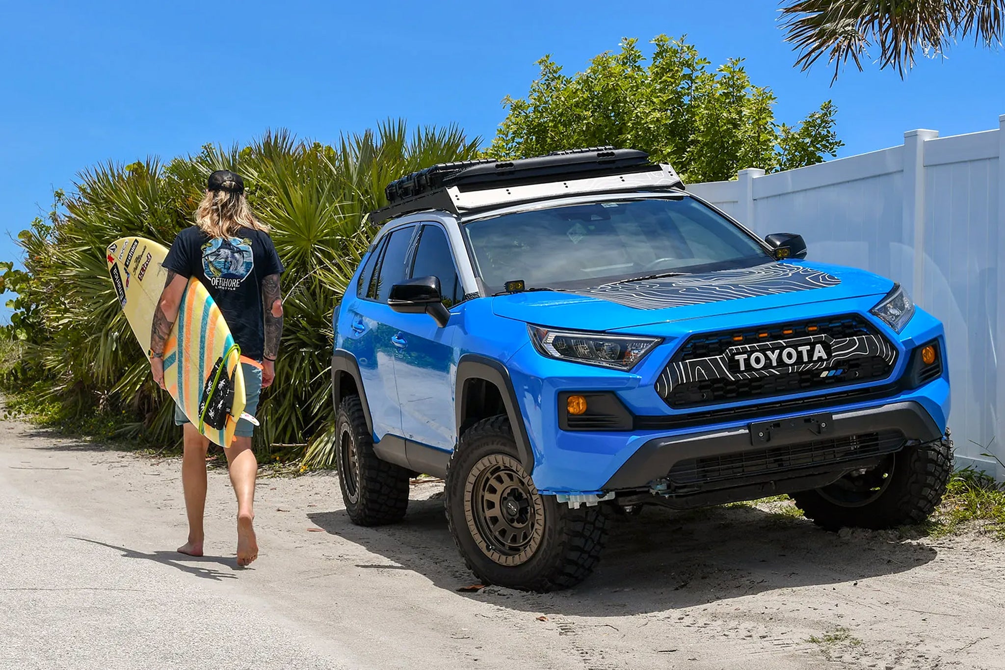 overland sector wheels toyota rav4 kj bradley ambassador surfing on satin bronze venture