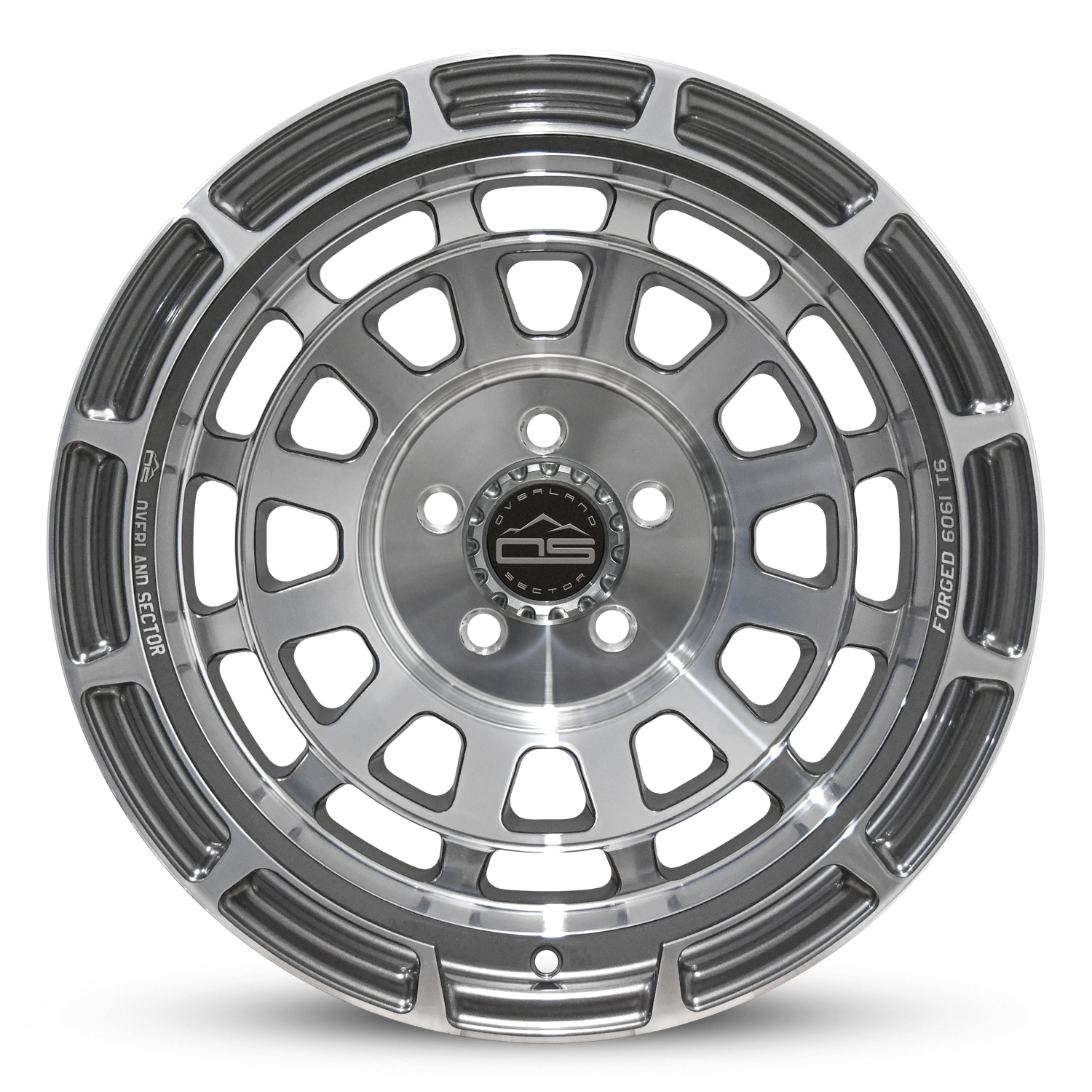 Overland Sector Badlander Forged 17x9 +0 5x114.3mm 73.1mm Gloss Gun Metal Machined Face
