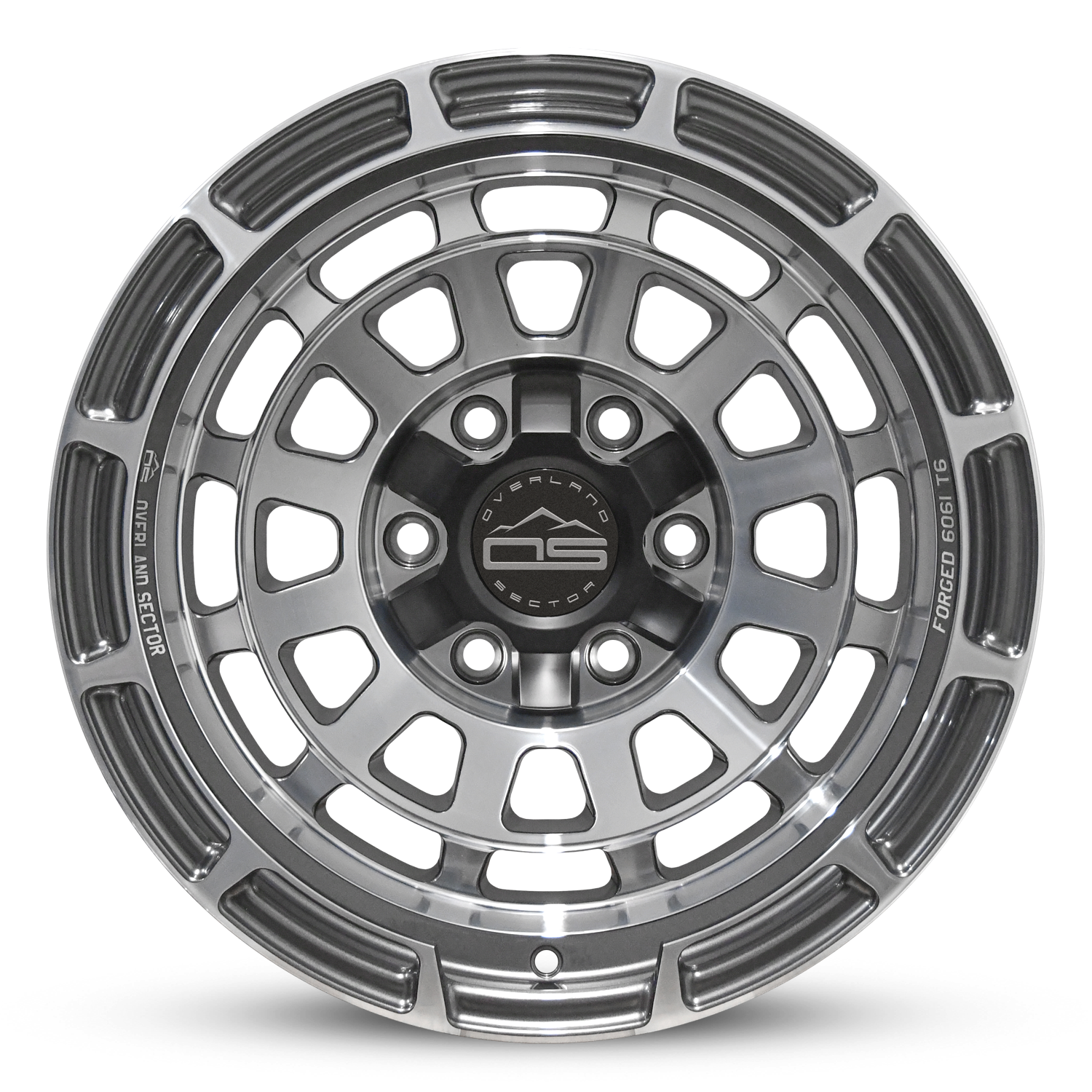 Overland Sector Badlander Forged 17x9 +0 6x135/6x139.7mm 106.1mm Gloss Gun Metal/Machined Face