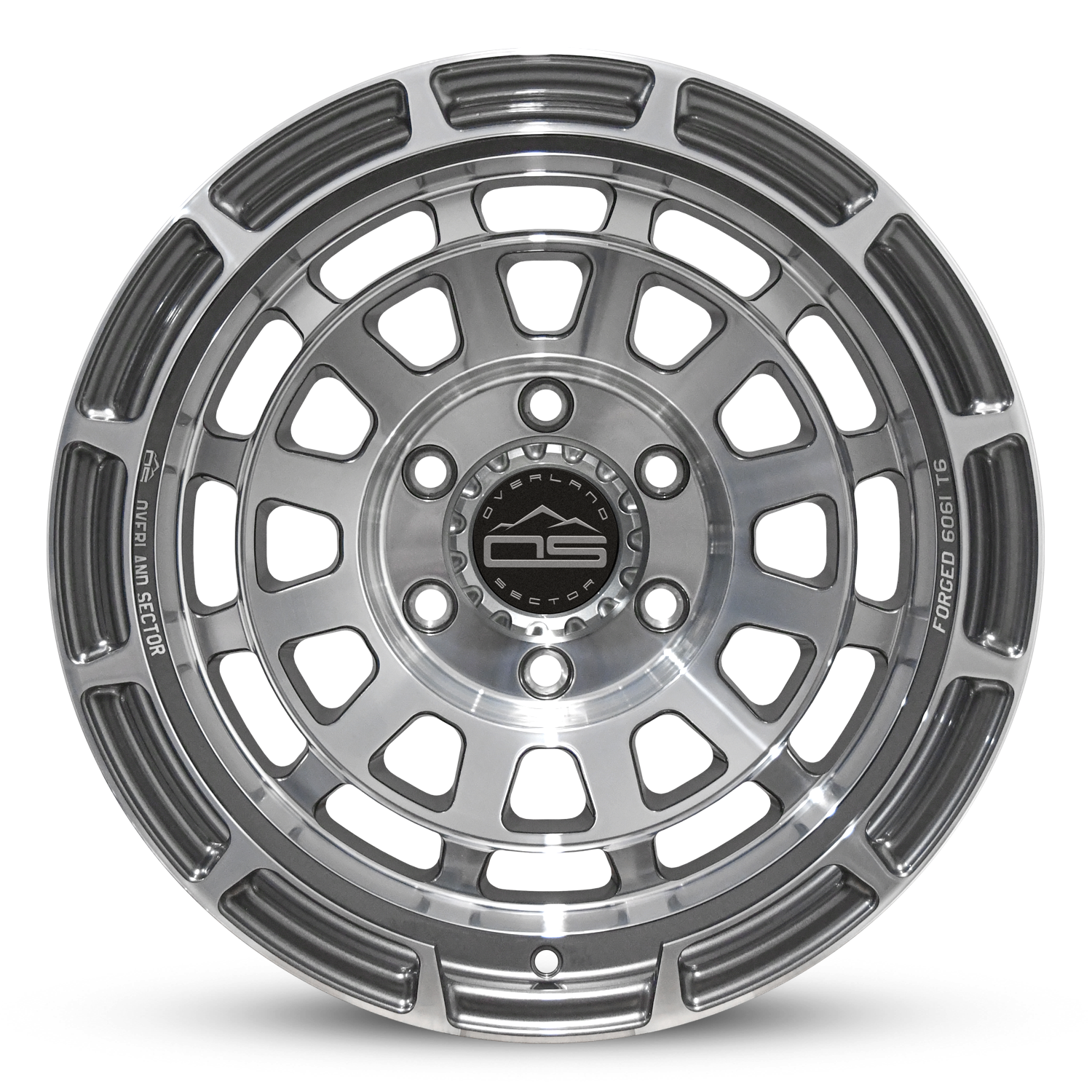 Overland Sector Badlander Forged 17x9 -35 6x139.7mm 106.1mm Gloss Gun Metal Machined Face