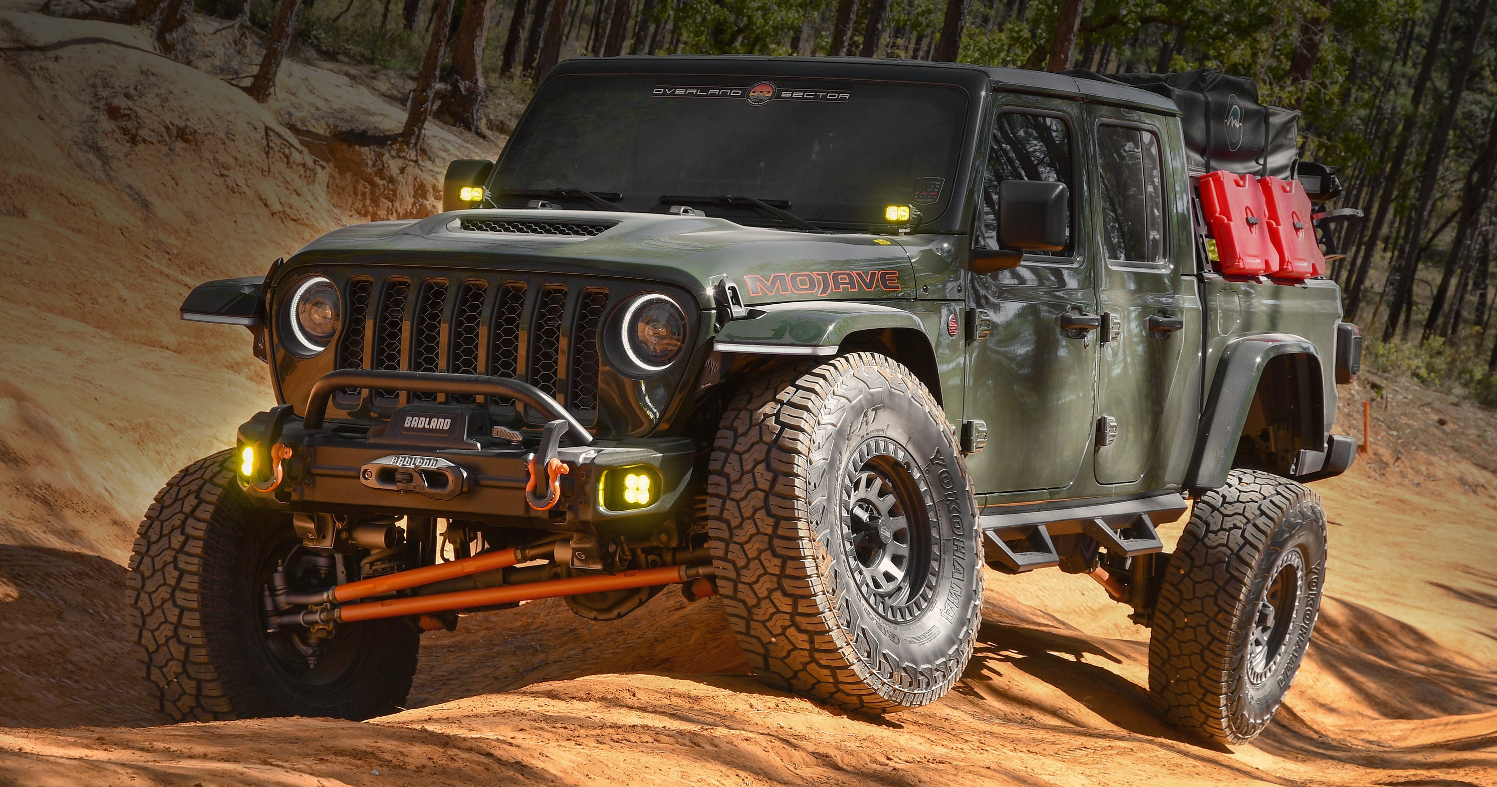 Overland Sector Black Venture Wheel On Jeep Gladiator Mojave