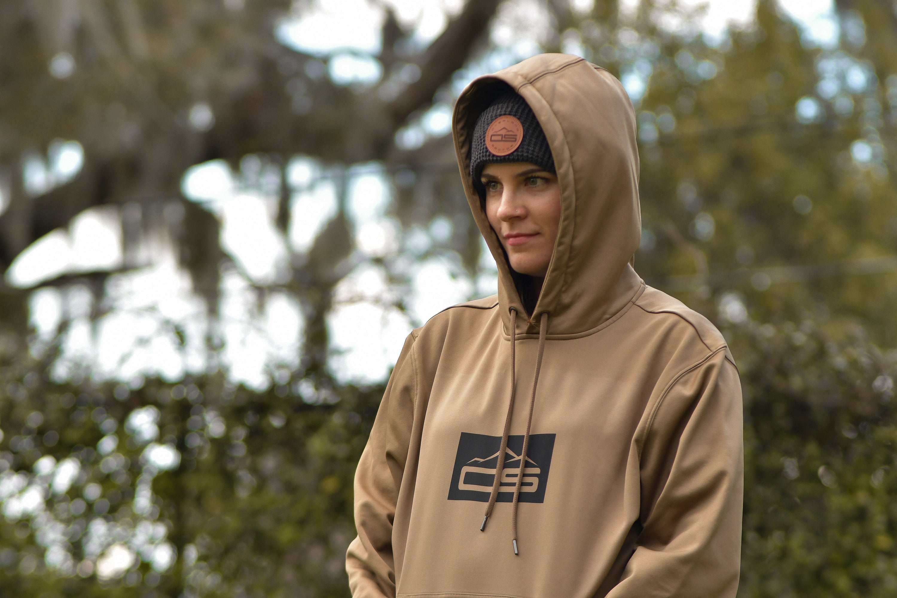 overland sector sport-tek F244 woodland brown sublimated hoodie