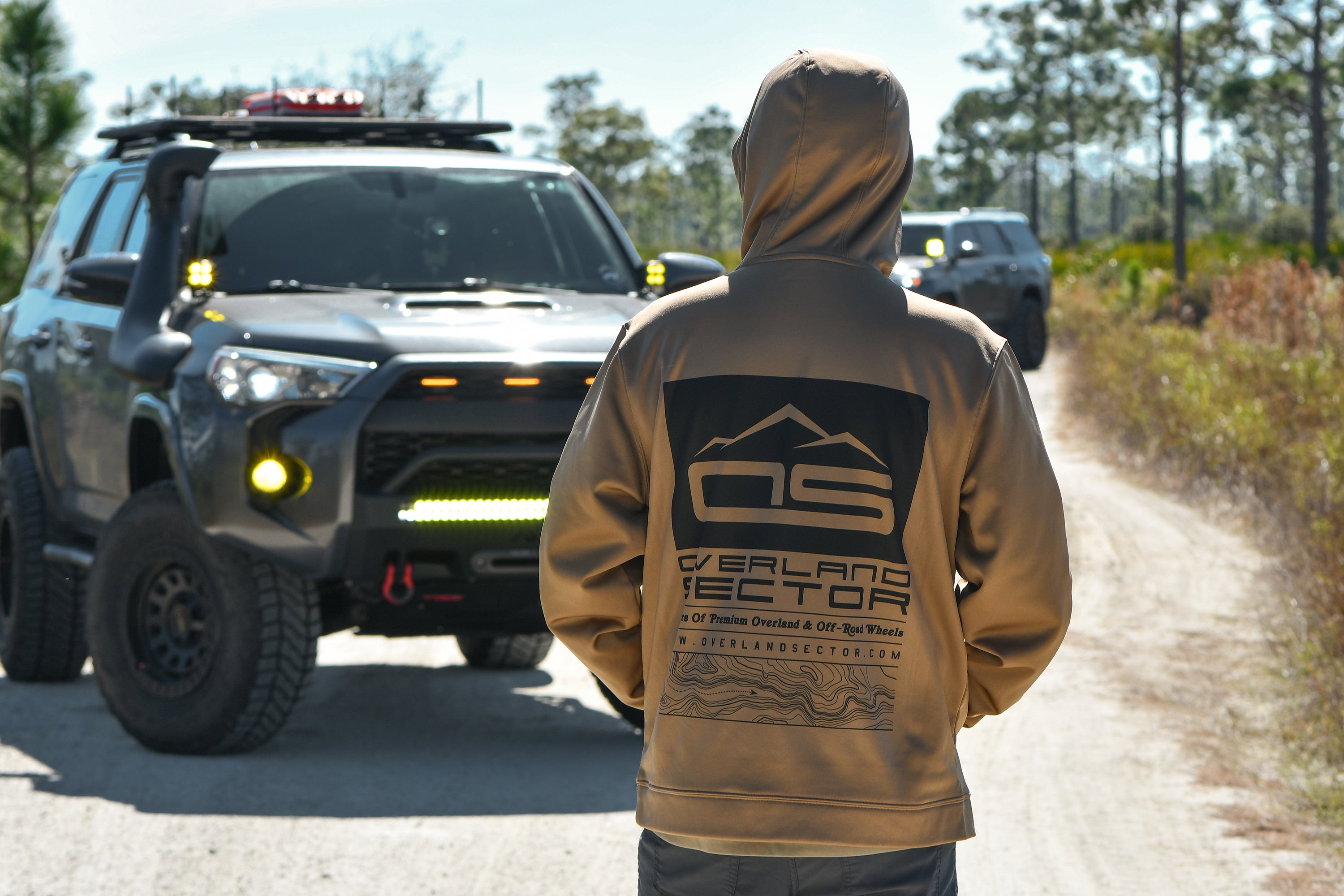 overland sector sport-tek F244 woodland brown sublimated hoodie
