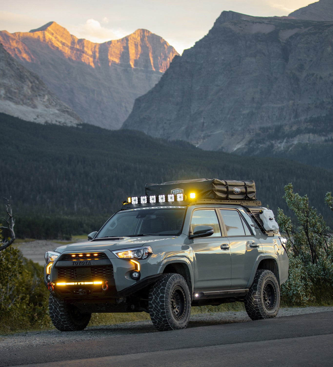 overland sector wheels toyota 4runner trd off-road on 17x9 satin black venture wheels at montana mountain wilderness