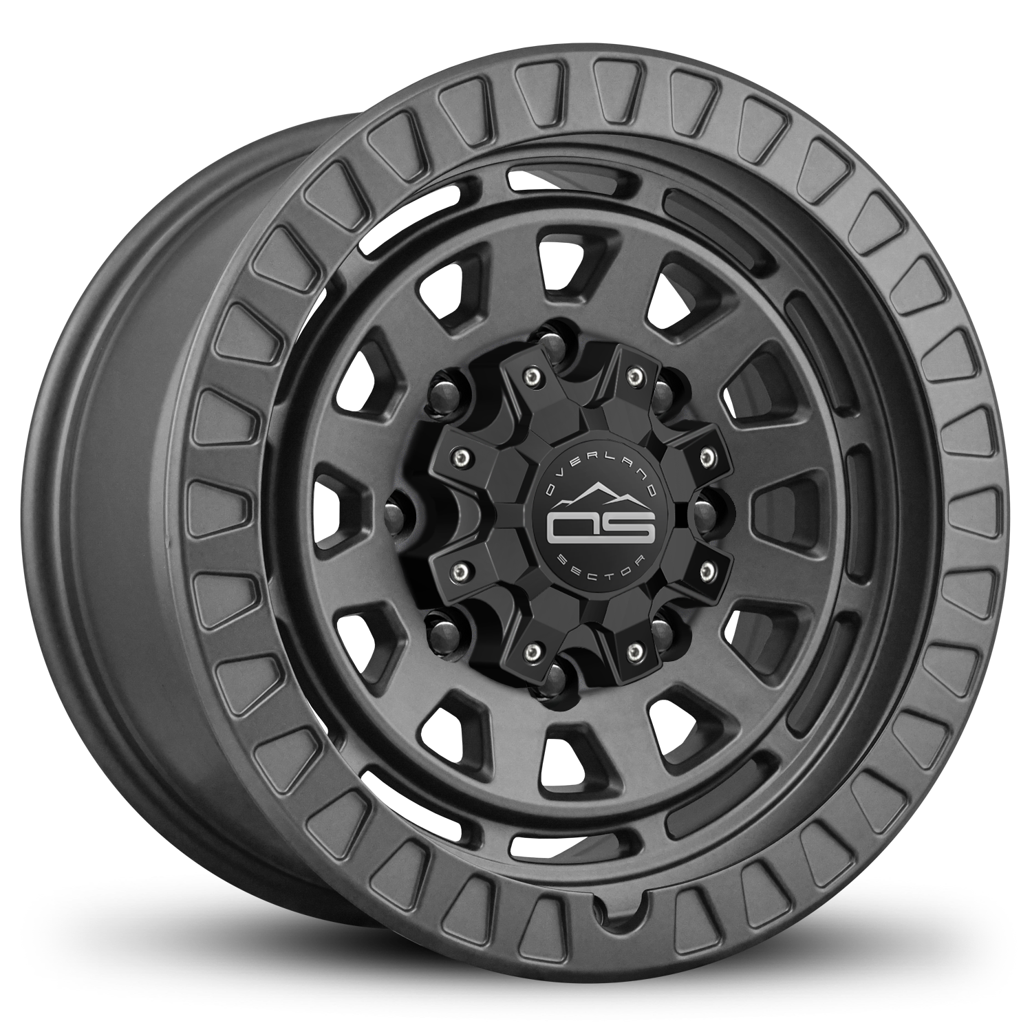 HD Off-Road Overland Sector Adventure Outdoor Life Style Wheel Rims for Ford F-250 & 350 Super Duty, Chevy Chevrolet Silverado 2500 & 3500 HD, GMC Sierra 2500 & 3500 HD, Dodge RAM 2500 in 17x9.0 Inch All Satin Gray 6x135 & 6x139.7