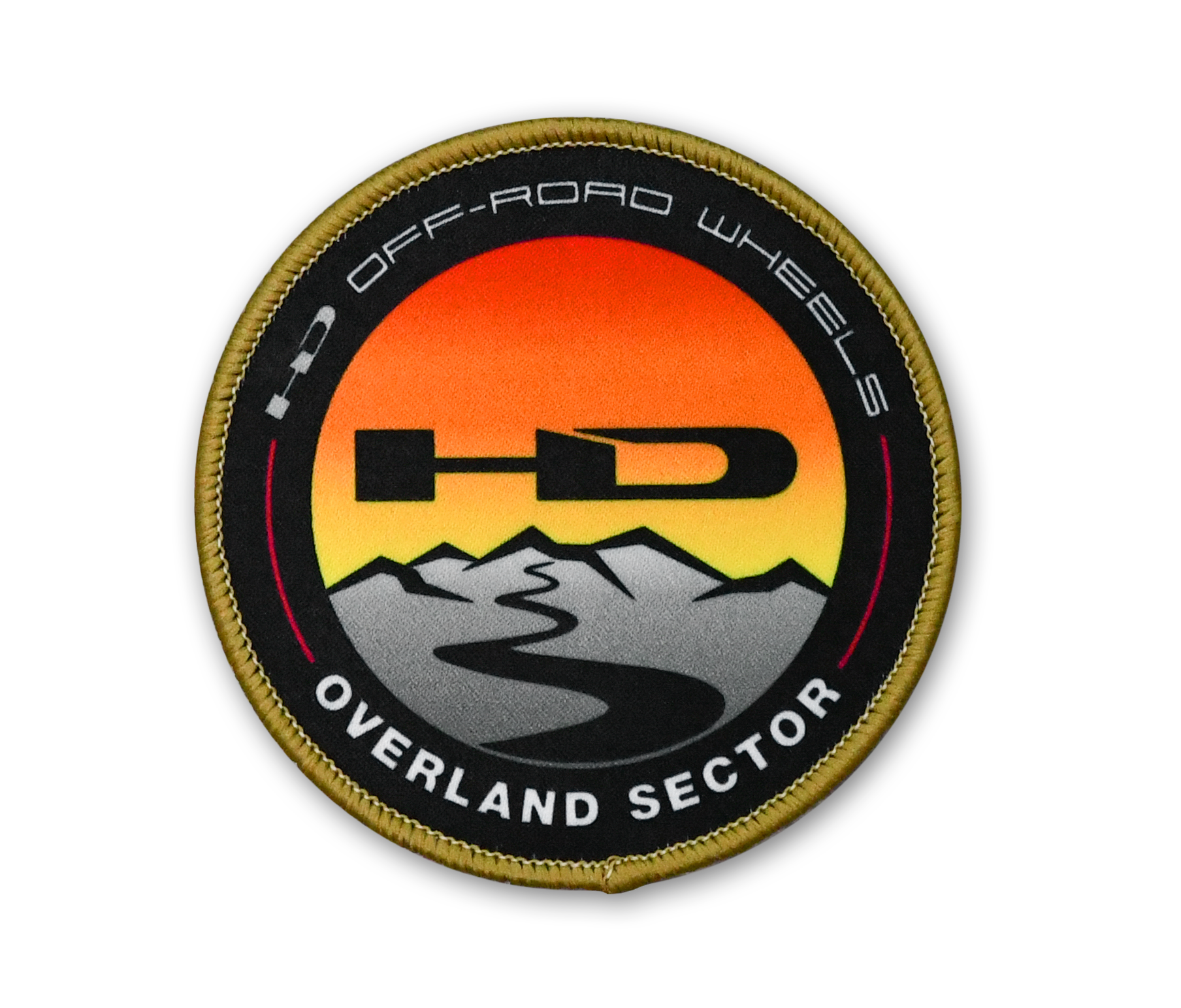 HD Off-Road Wheels Overland Sector Velcro Morale Patch 3.0 Inch Diameter with Tactical Styling